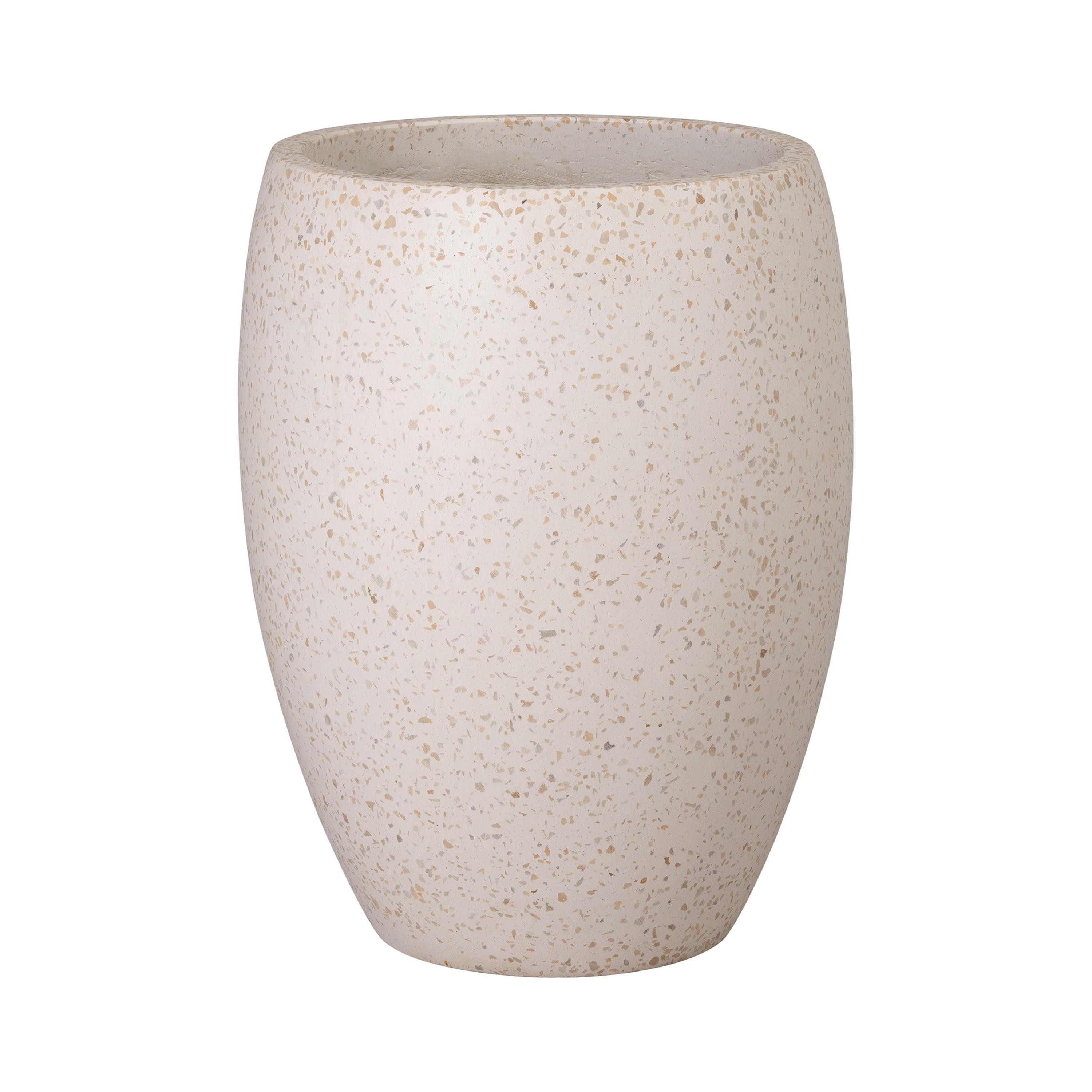 21 in. Round Yellow Terrazzo Planter