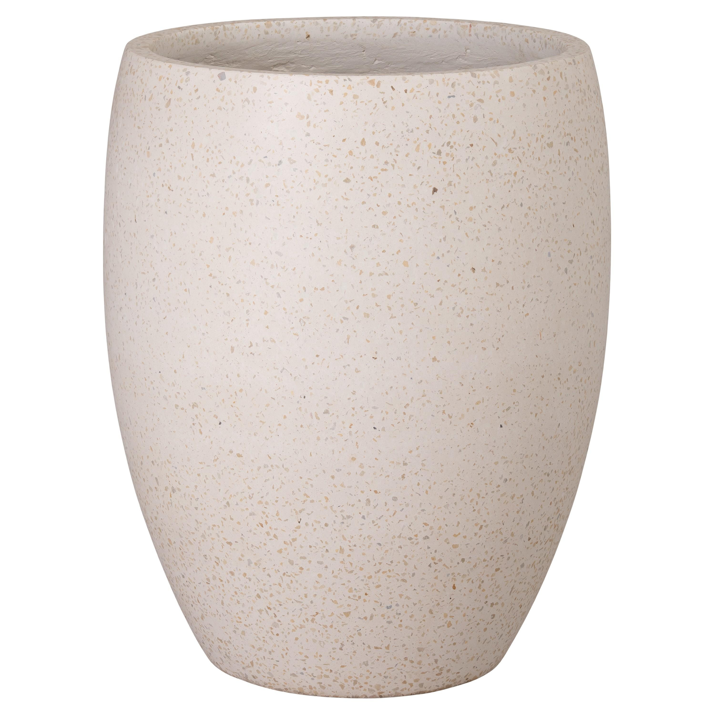 27 in. Round Yellow Terrazzo Planter