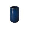 19 in. Round Blue Ceramic Planter