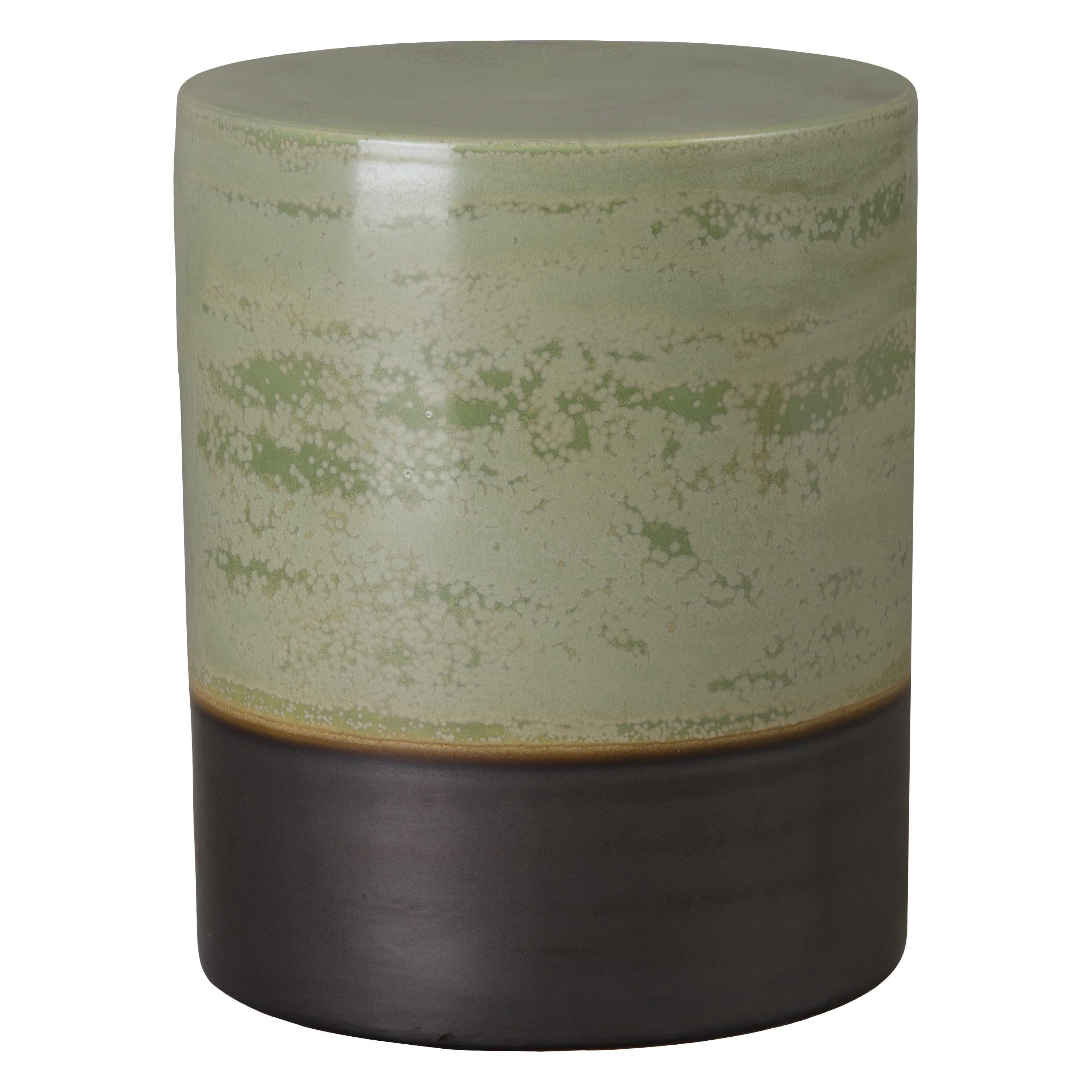 22 in. Two-Tone Green Speckle Garden Stool