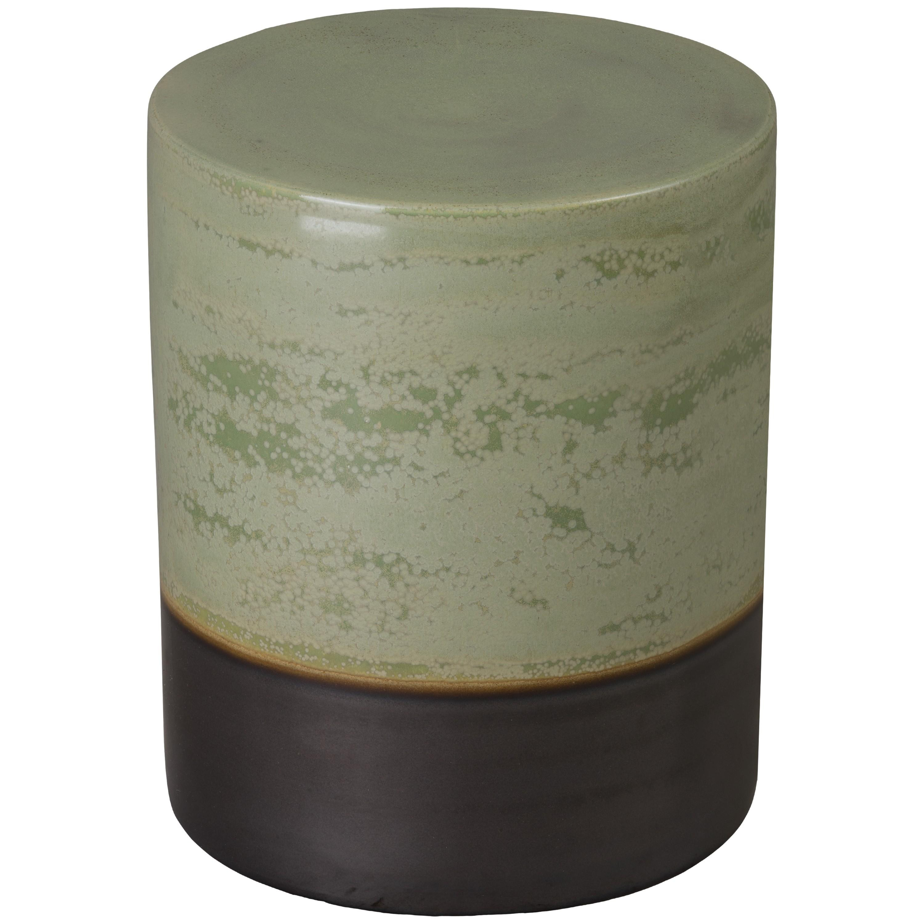 22 in. Two-Tone Green Speckle Garden Stool