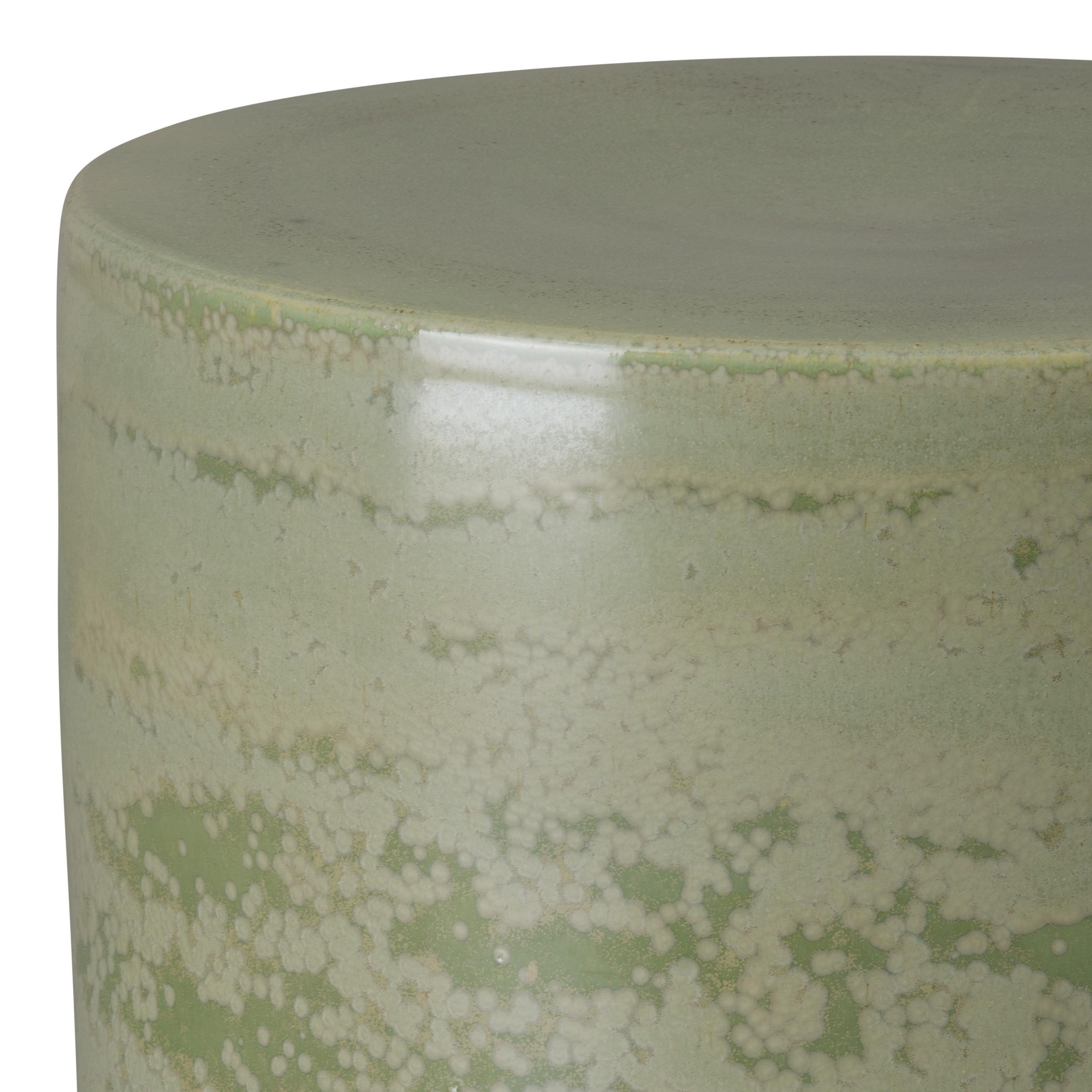 22 in. Two-Tone Green Speckle Garden Stool