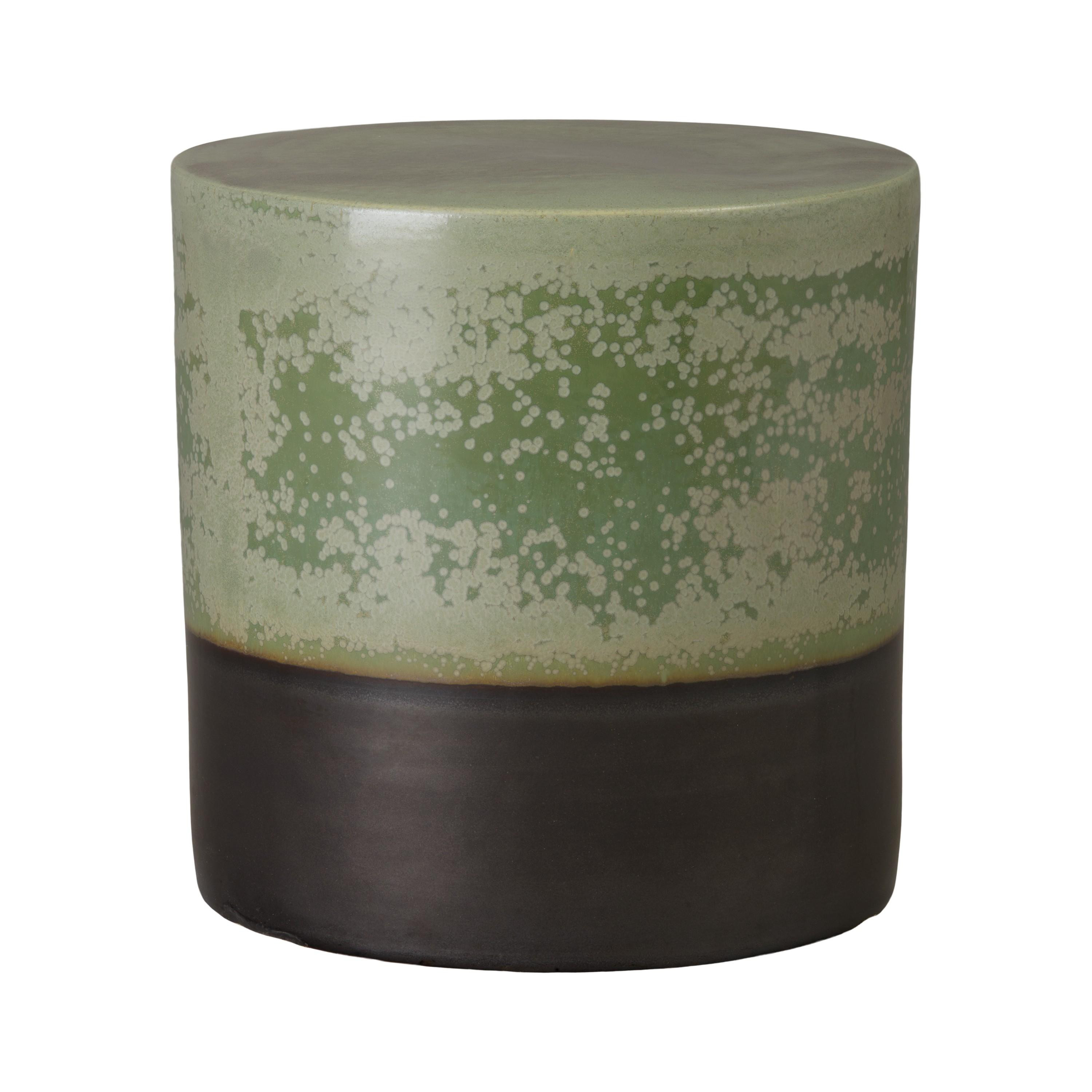 18 in. Two-Tone Green Speckle Garden Stool