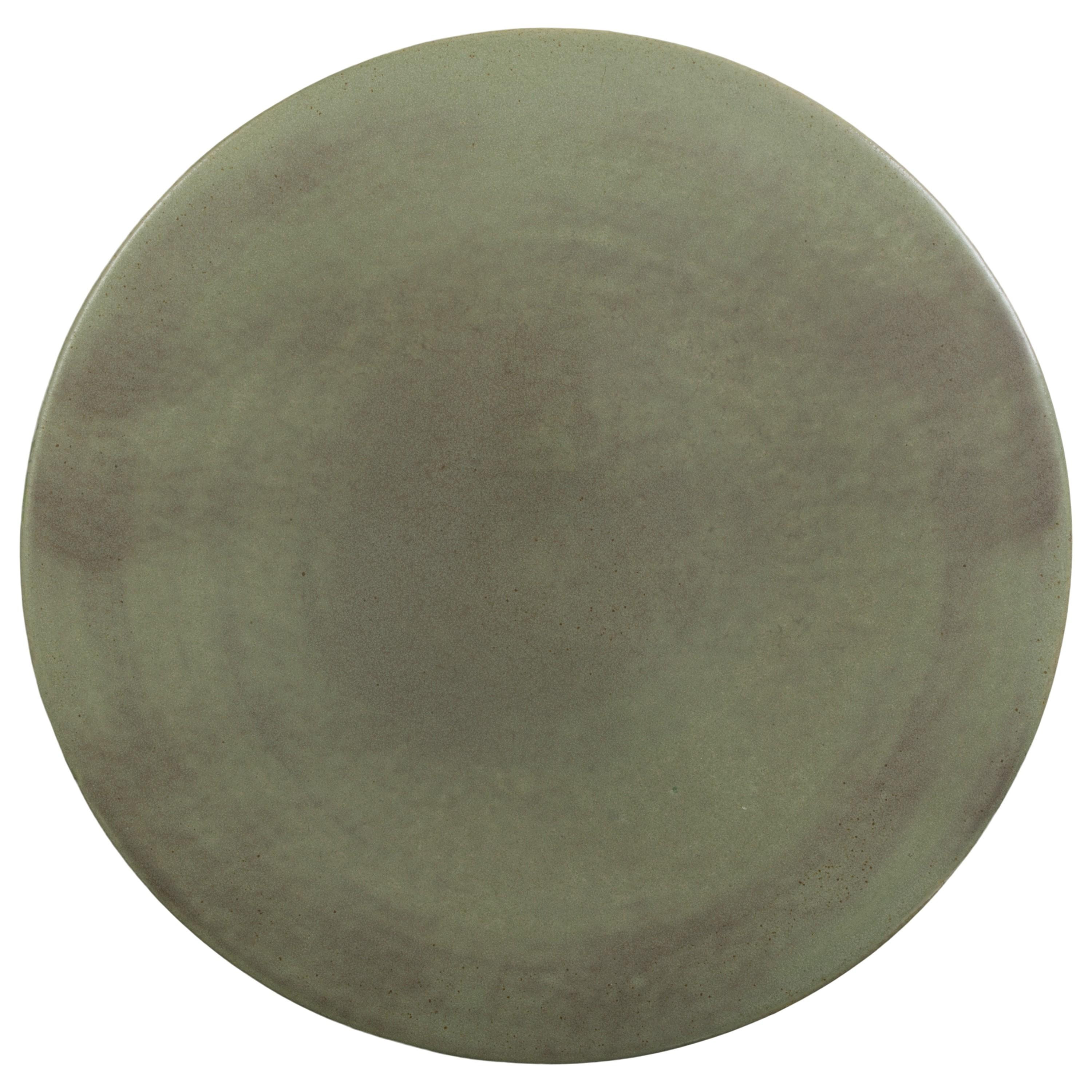 18 in. Two-Tone Green Speckle Garden Stool