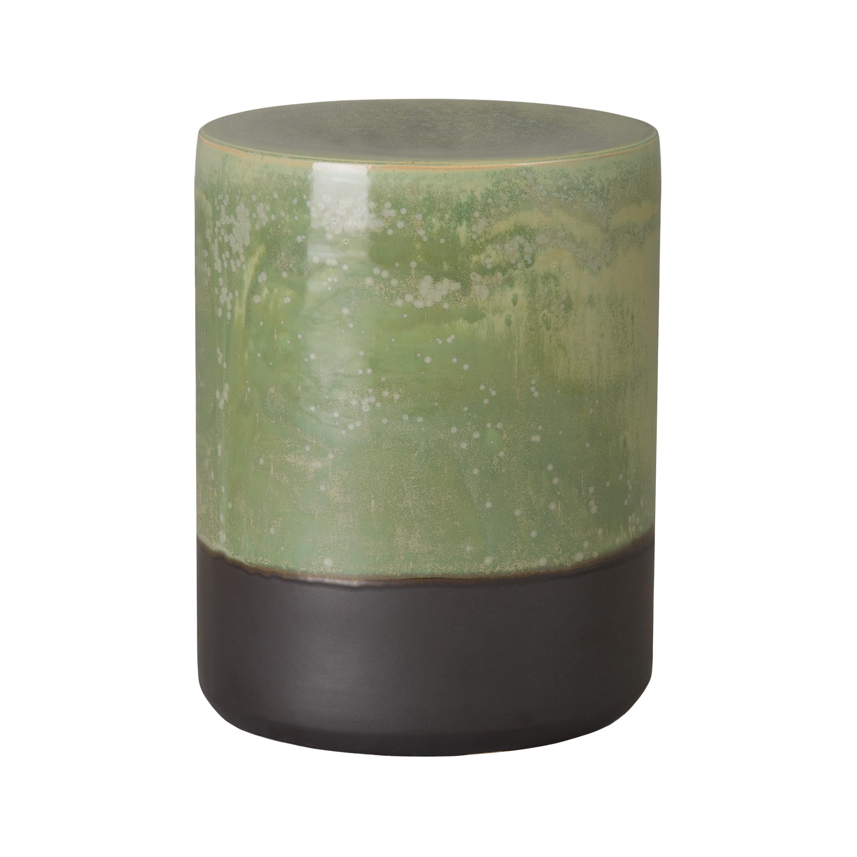 18.5 in. Two-Tone Green Speckle Garden Stool