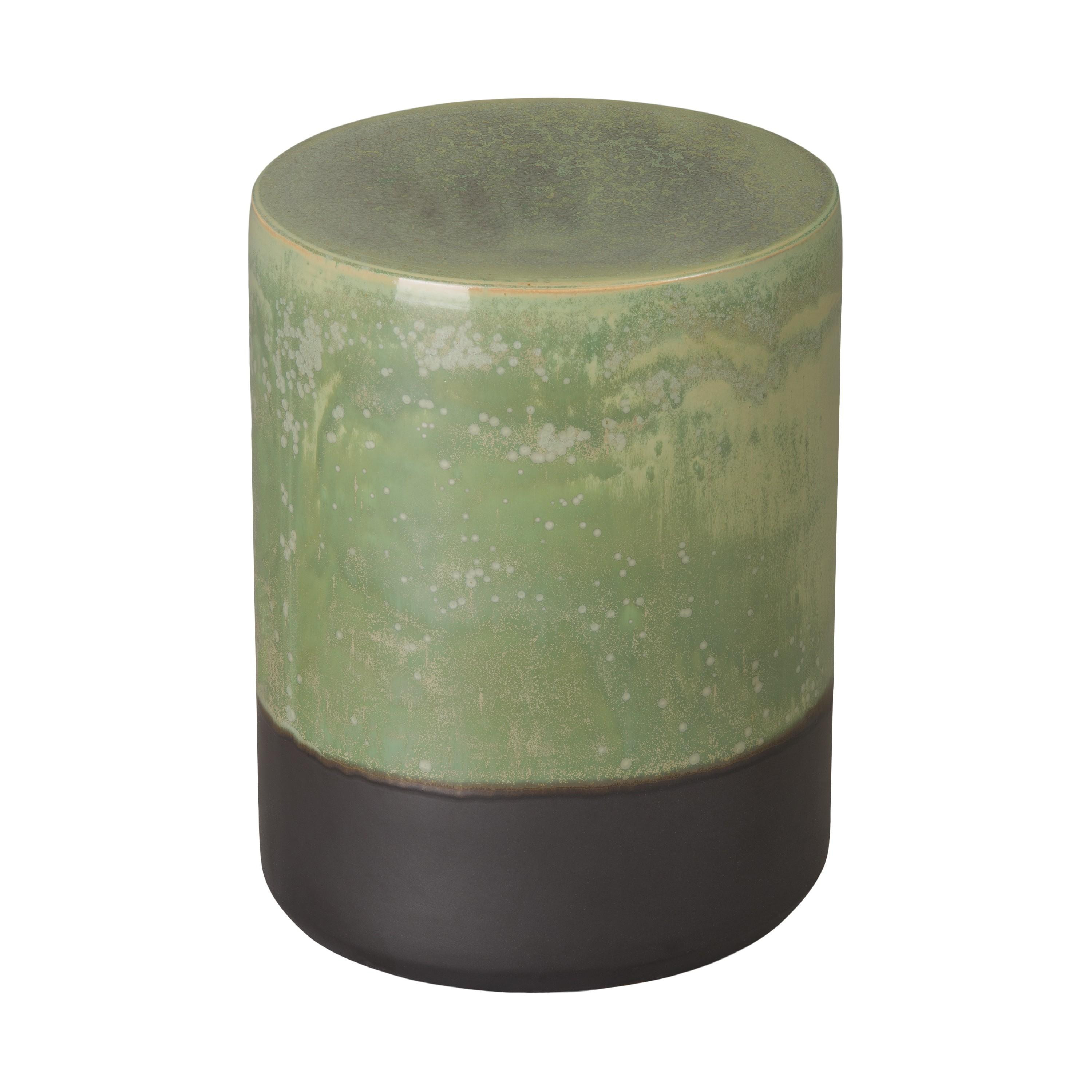 18.5 in. Two-Tone Green Speckle Garden Stool