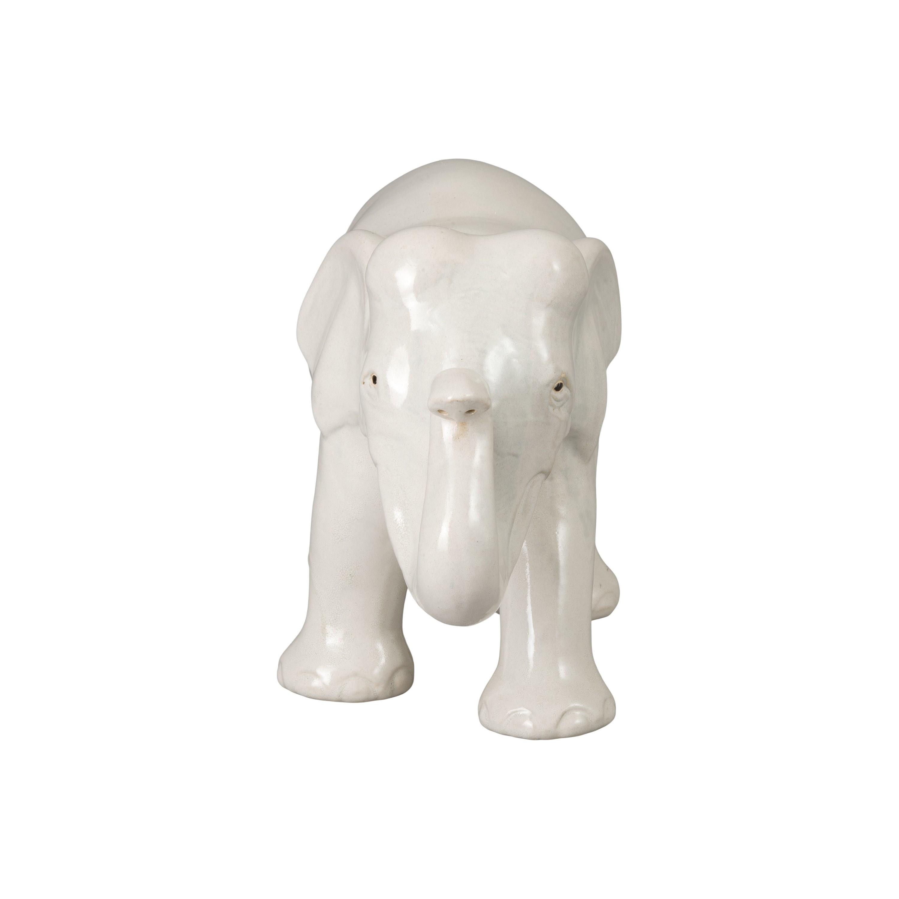 Trunk Up Ceramic Elephant