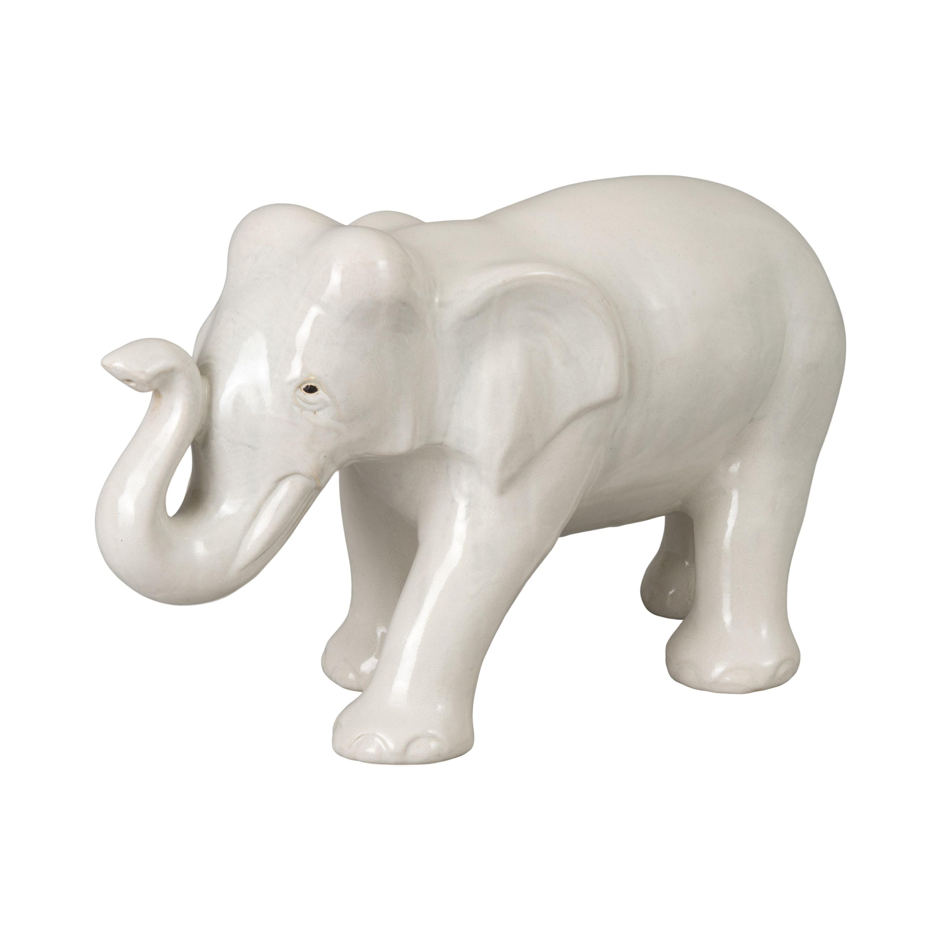 Trunk Up Ceramic Elephant