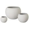 Set of 3 Ball White Terrazzo Planters