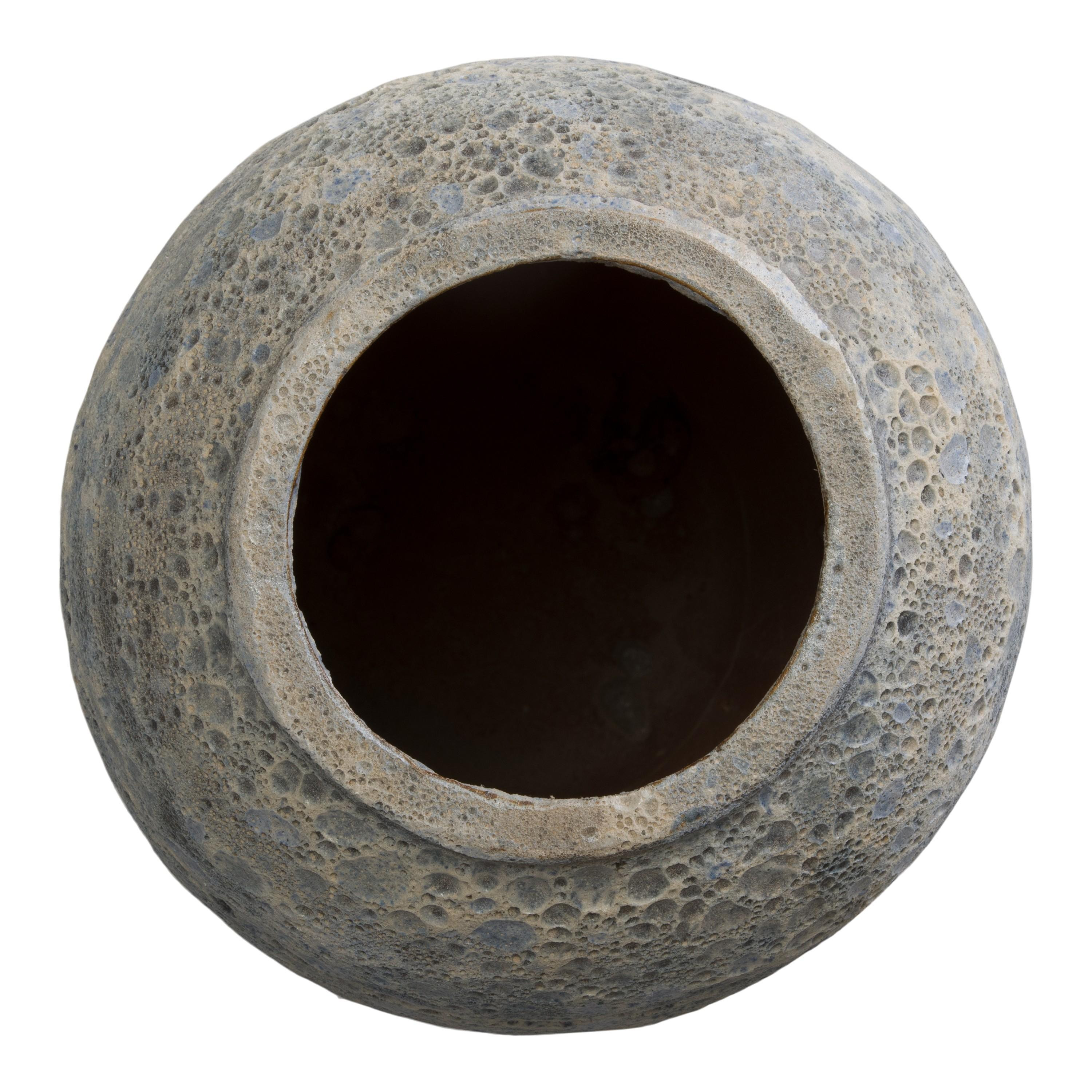22 in. Tall Reef Blue Ceramic Vase