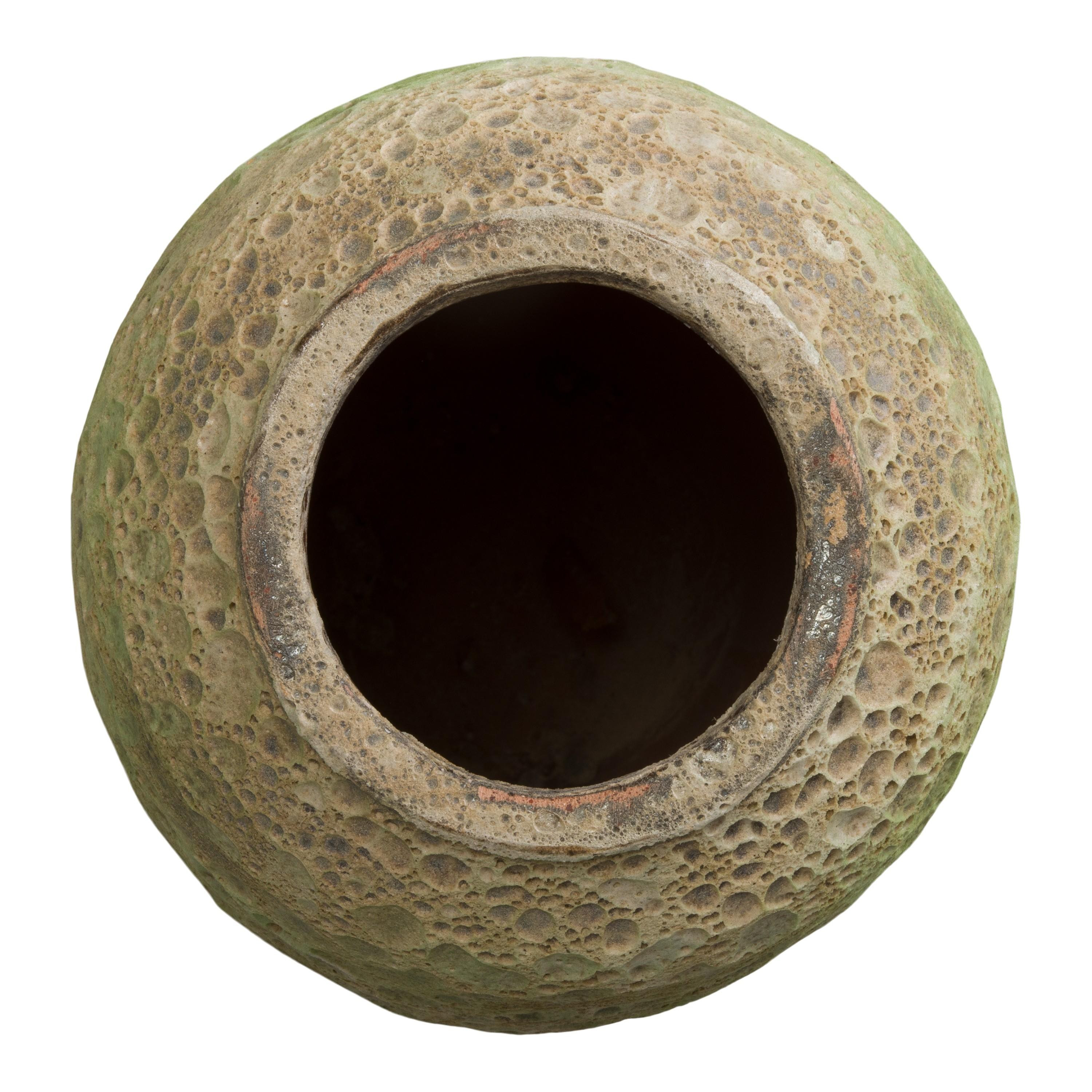 22 in. Tall Reef Green Ceramic Vase