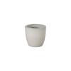 9 in. Round Distressed White Ceramic Planter