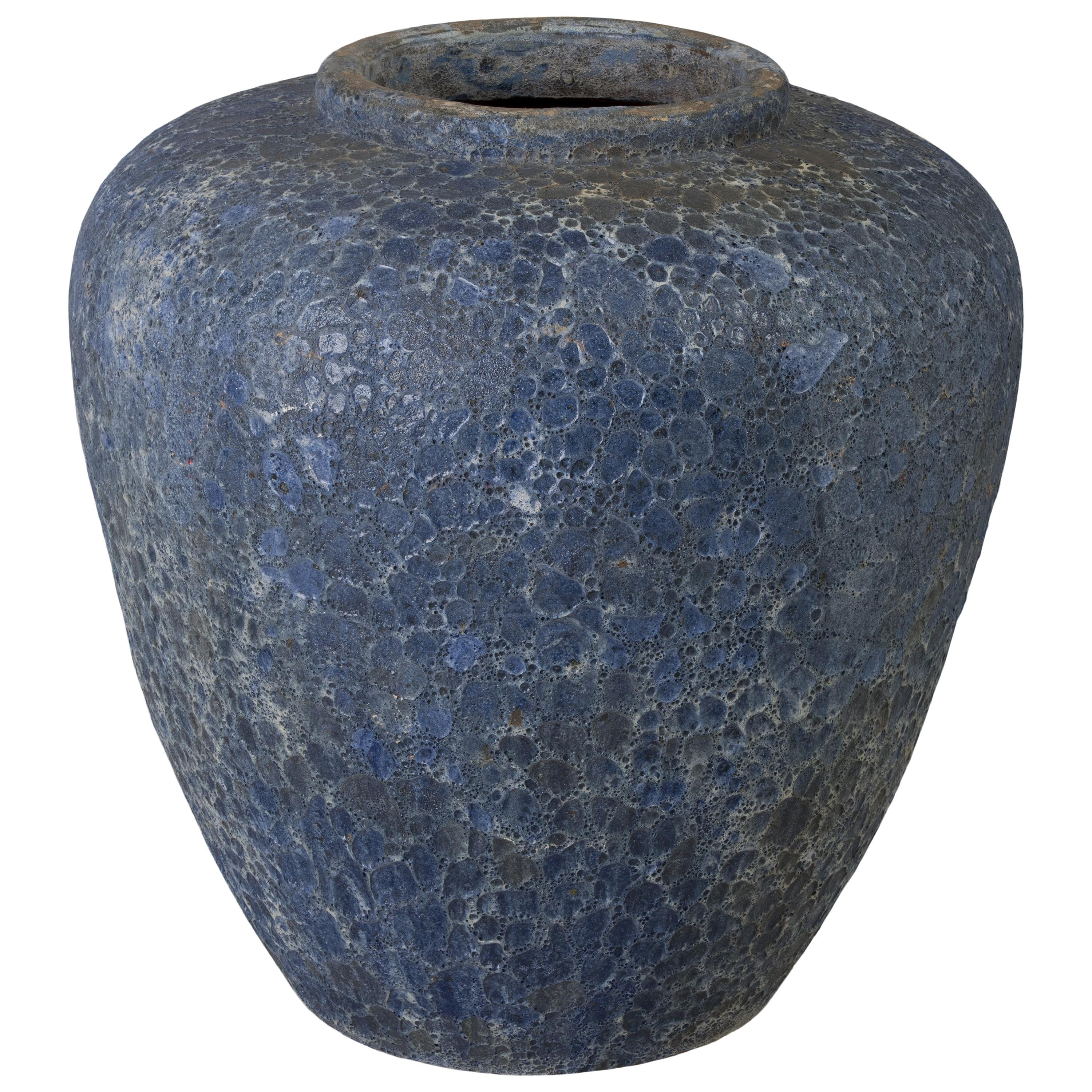 30.5 in. Reef Blue Ceramic Olive Jar
