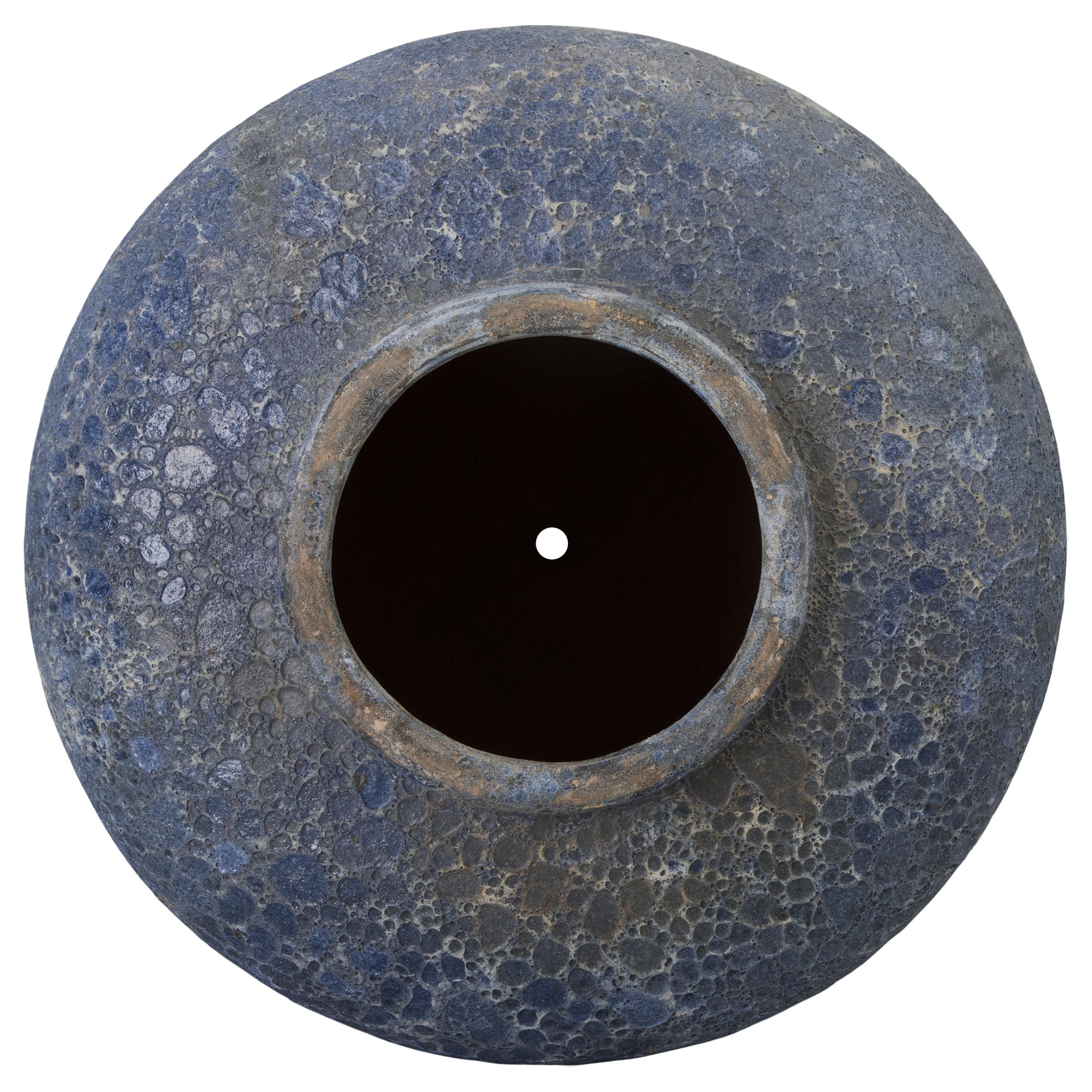 30.5 in. Reef Blue Ceramic Olive Jar