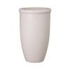 22 in. Round Lip White Terrazzo Planter