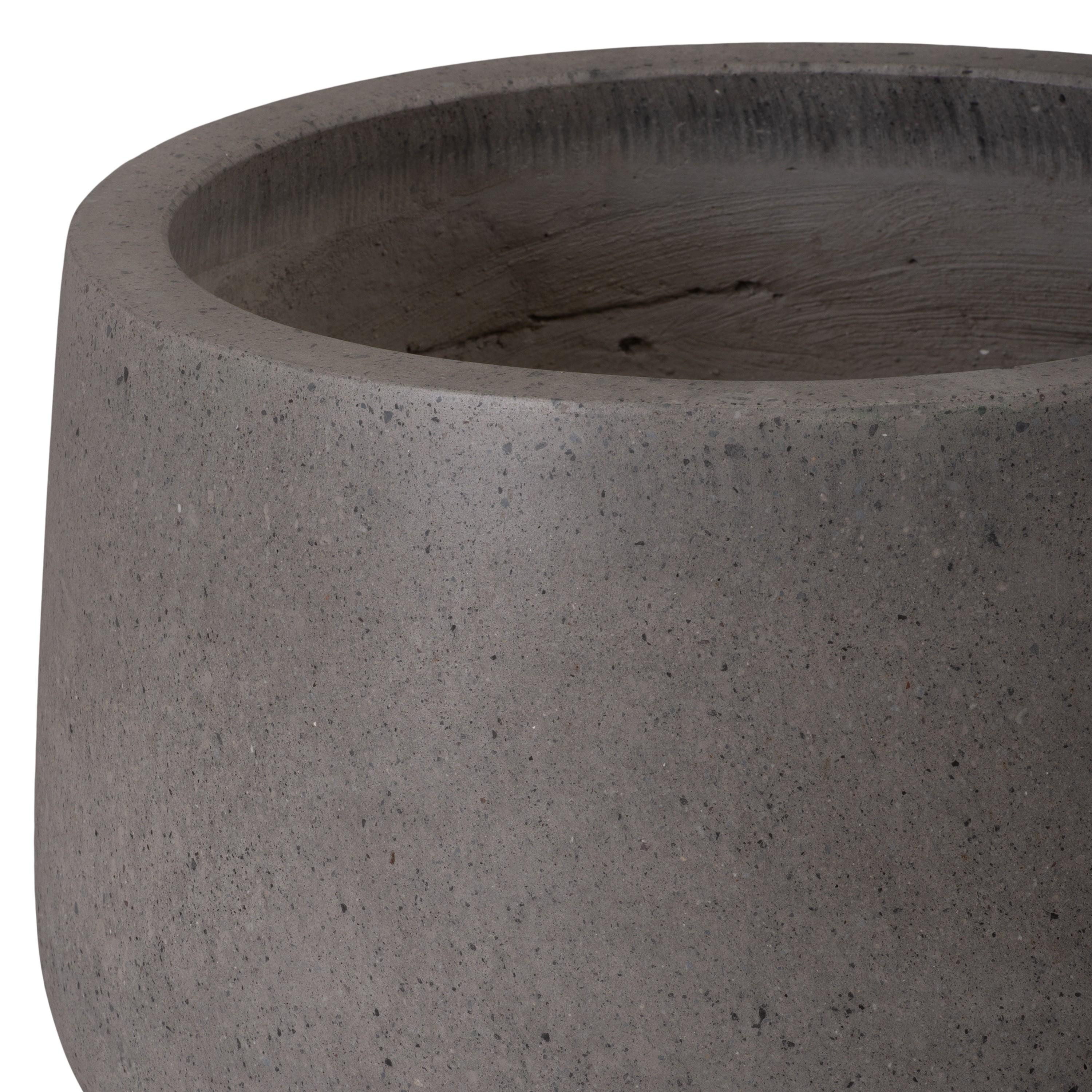 Low Opus 15 in. Gray Terrazzo Planter