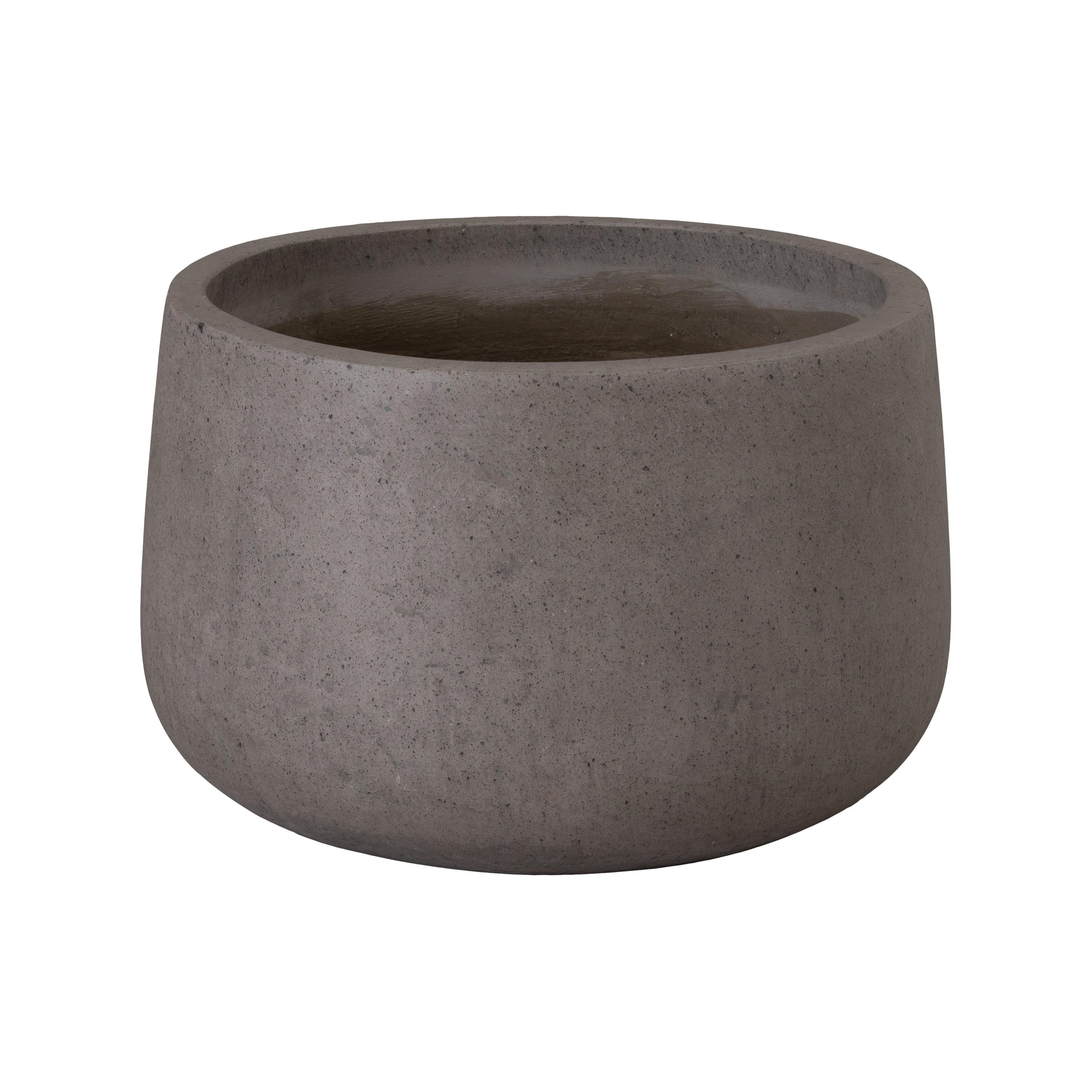Low Opus 19.5 in. Gray Terrazzo Planter