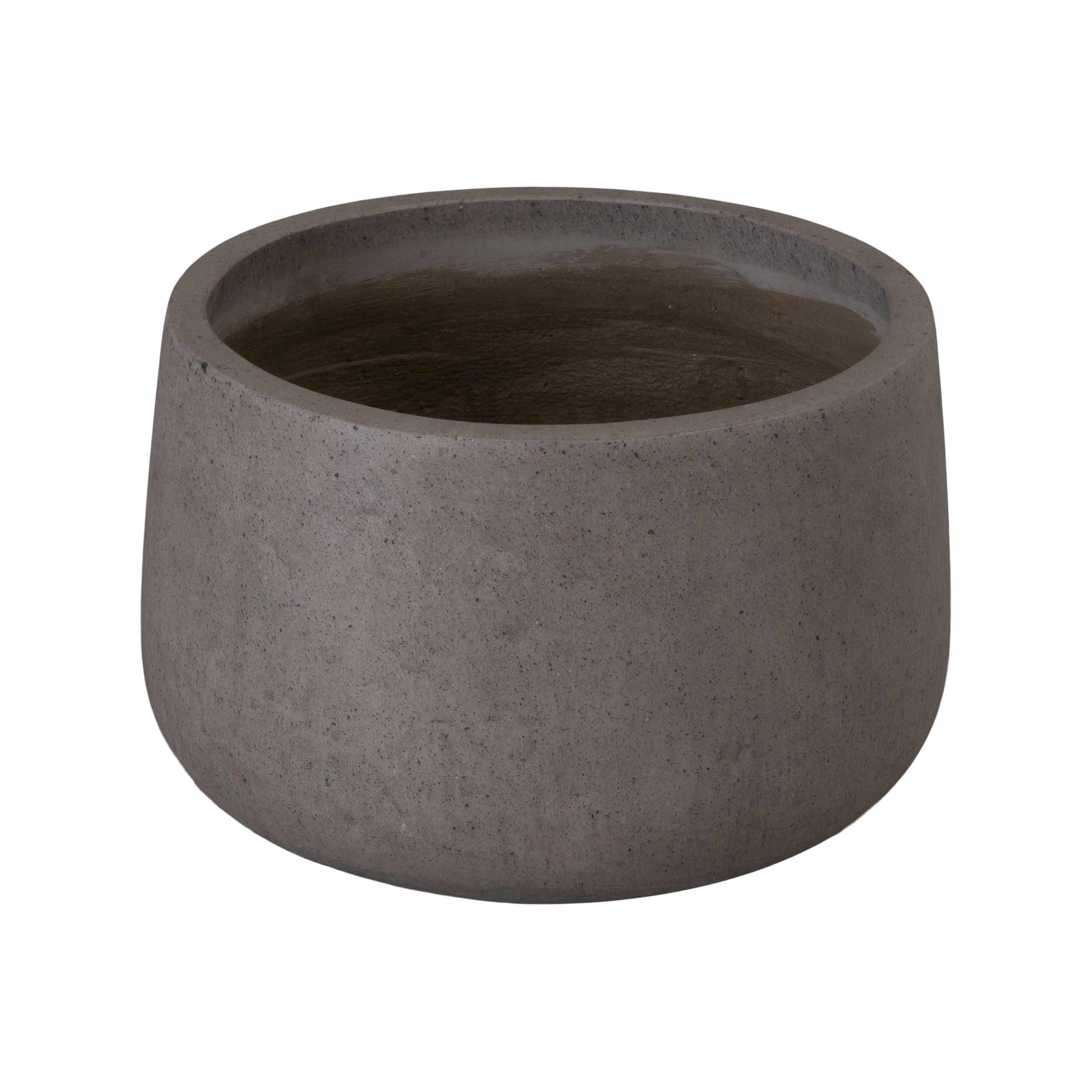 Low Opus 19.5 in. Gray Terrazzo Planter
