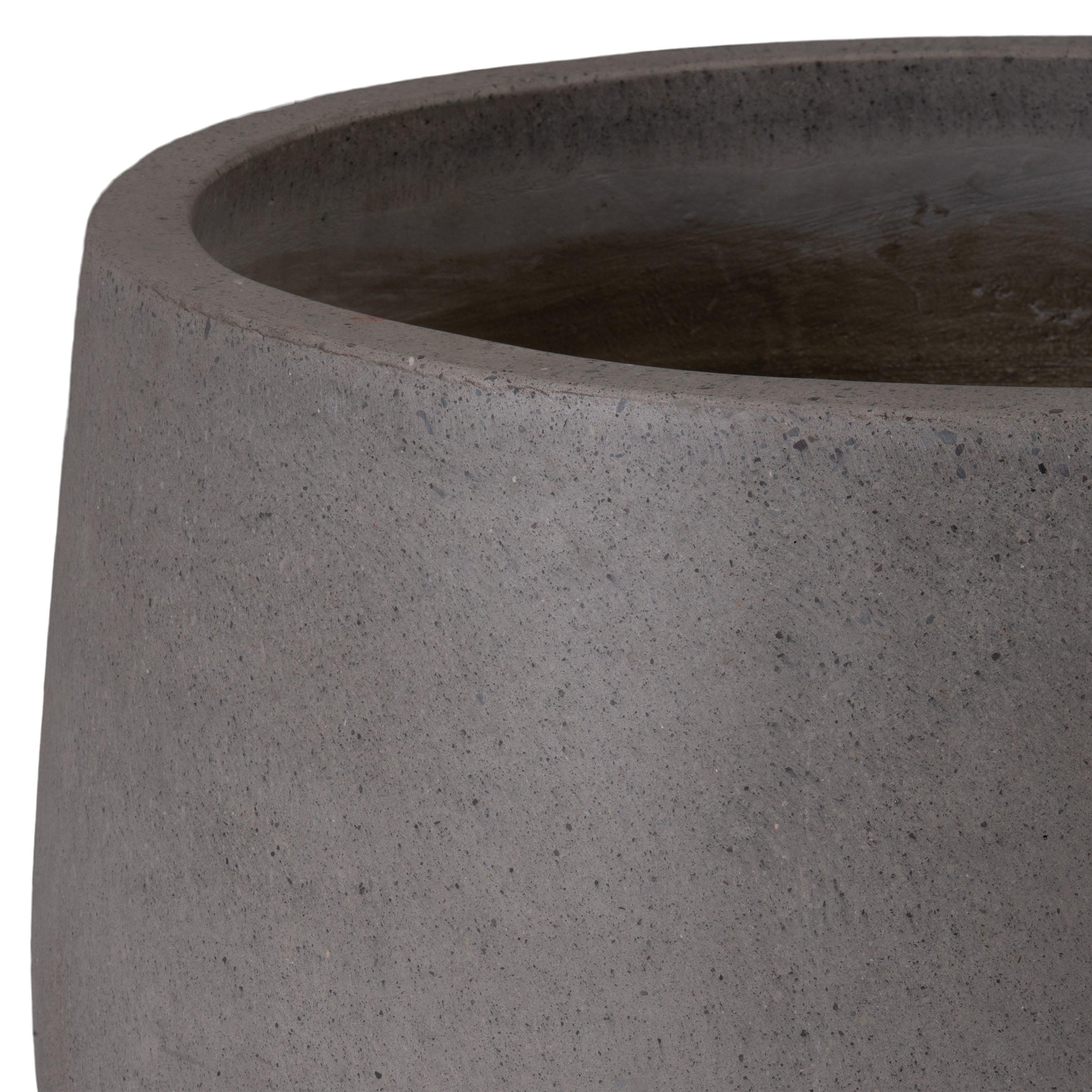 Low Opus 25.5 in. Gray Terrazzo Planter