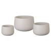 Low Opus Set of 3 White Terrazzo Planters