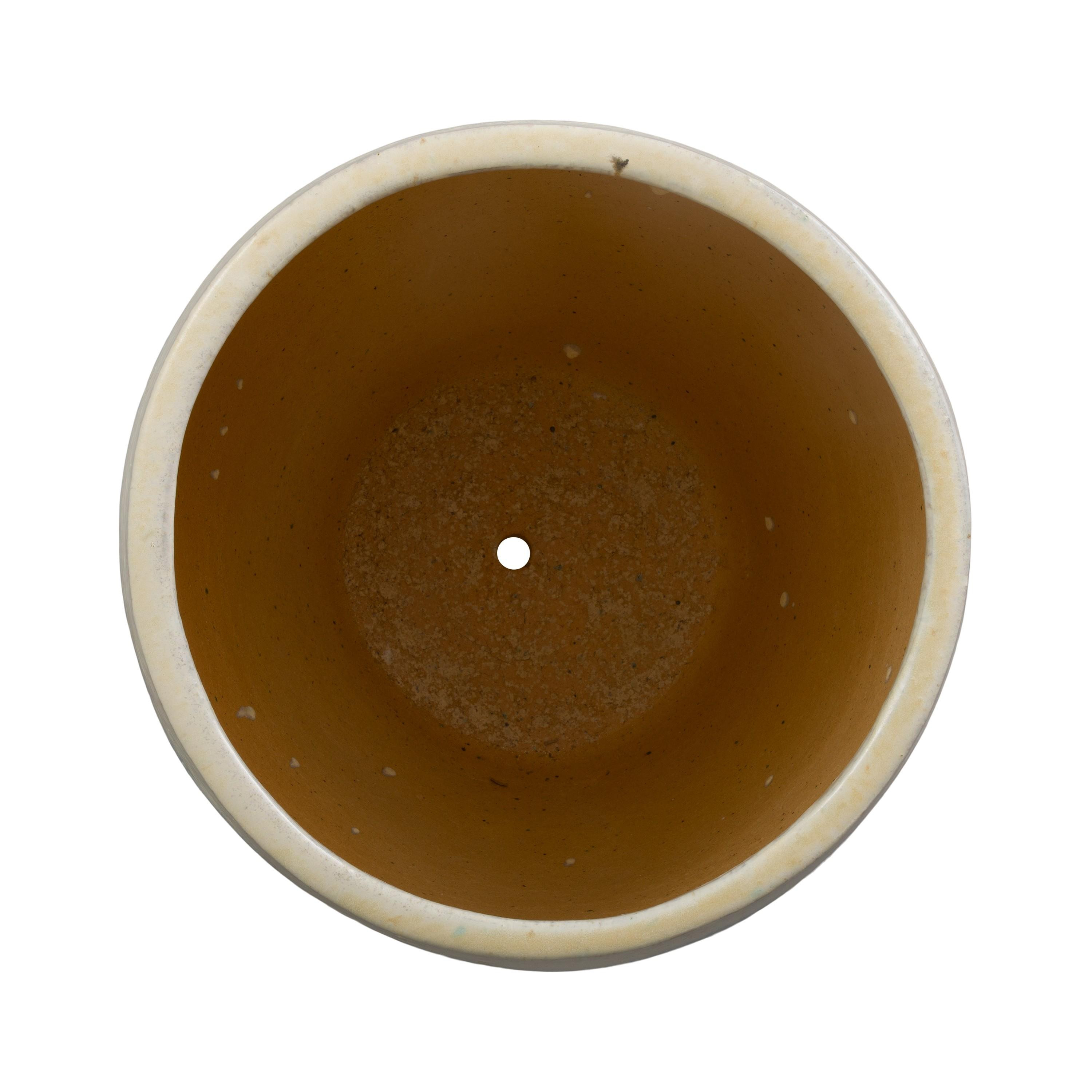 Ossal 19 in. Blue Snow Ceramic Planter