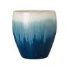 Ossal 19 in. Blue Snow Ceramic Planter