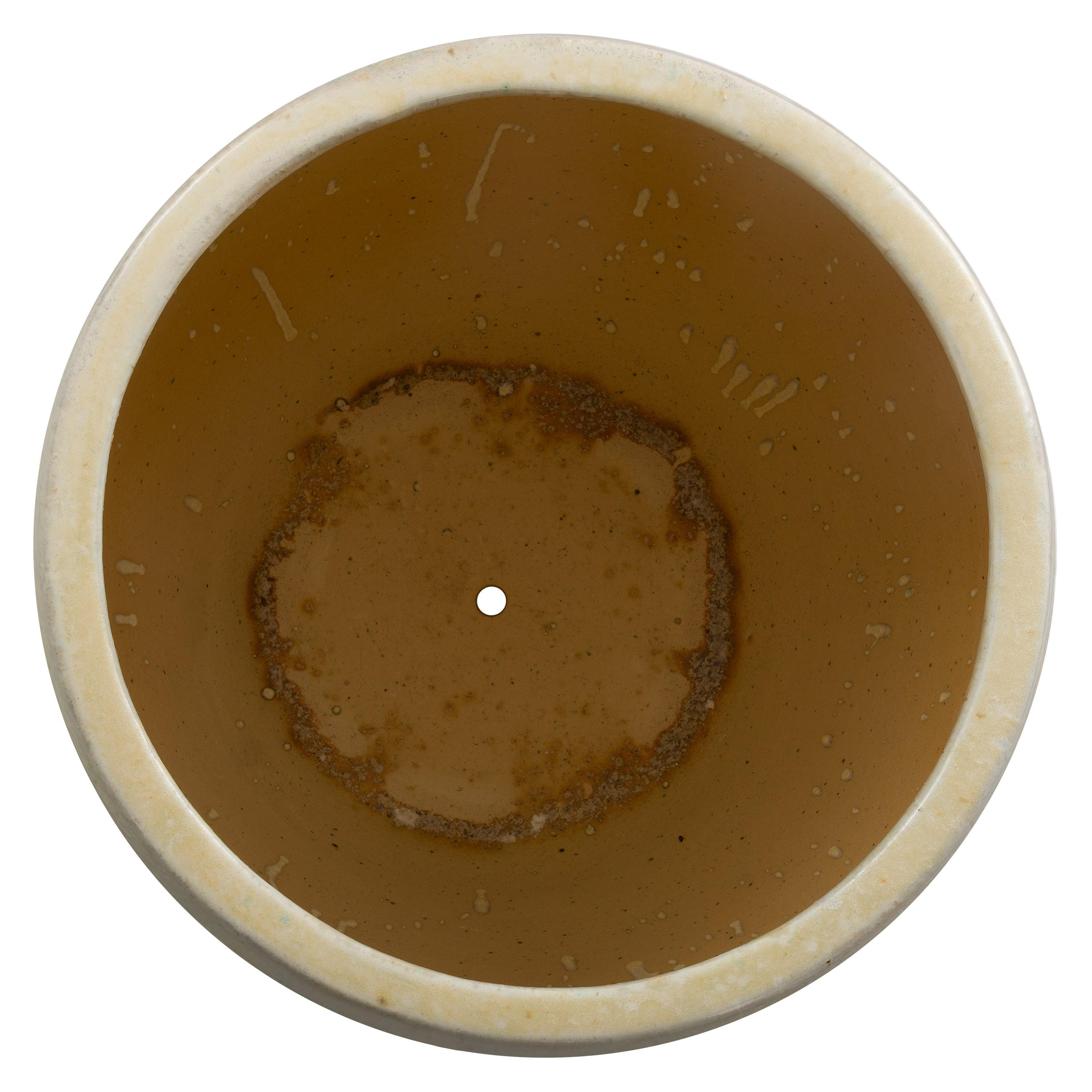 Ossal 23.5 in. Blue Snow Ceramic Planter