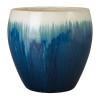 Ossal 23.5 in. Blue Snow Ceramic Planter