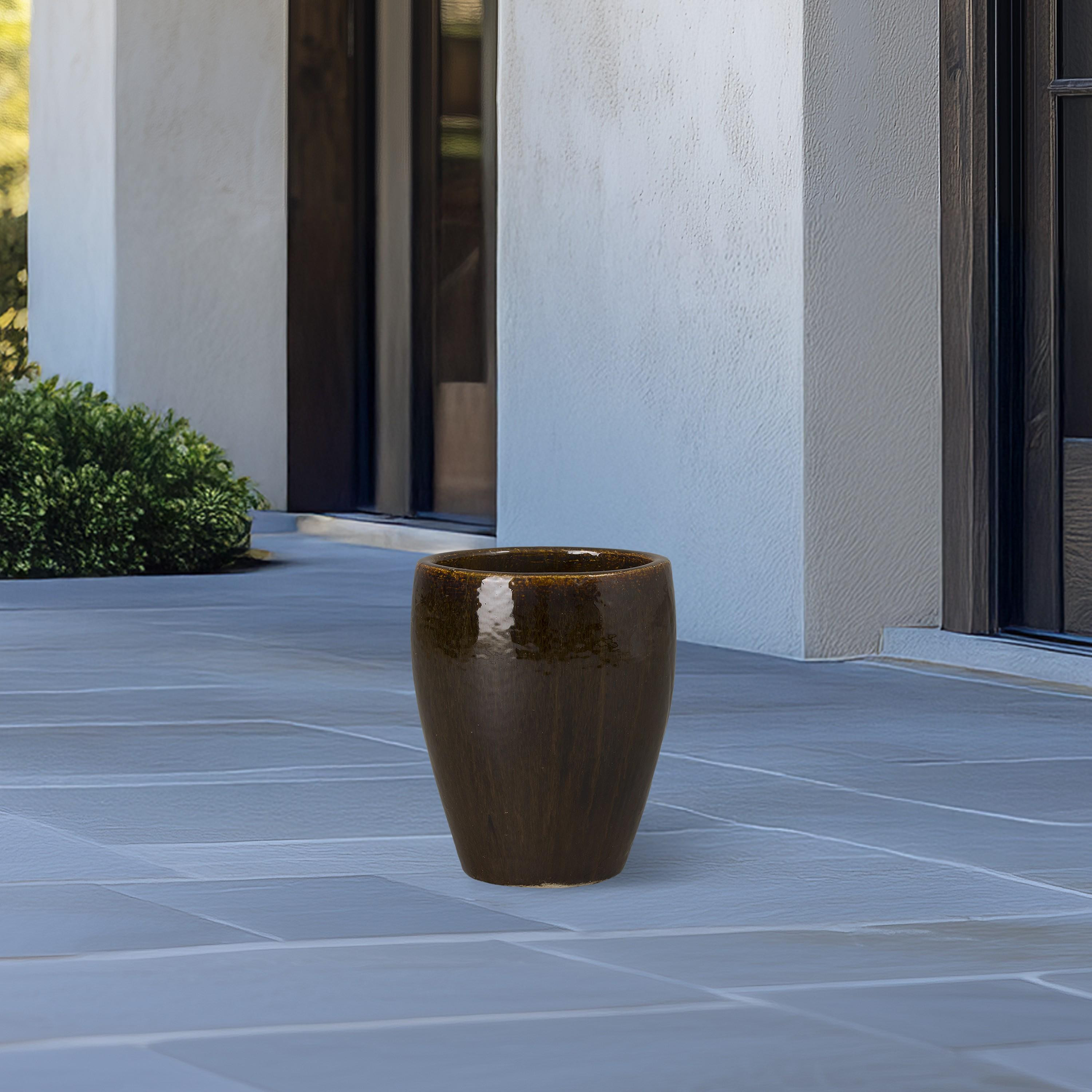 Ossal 13 in. Java Ceramic Planter
