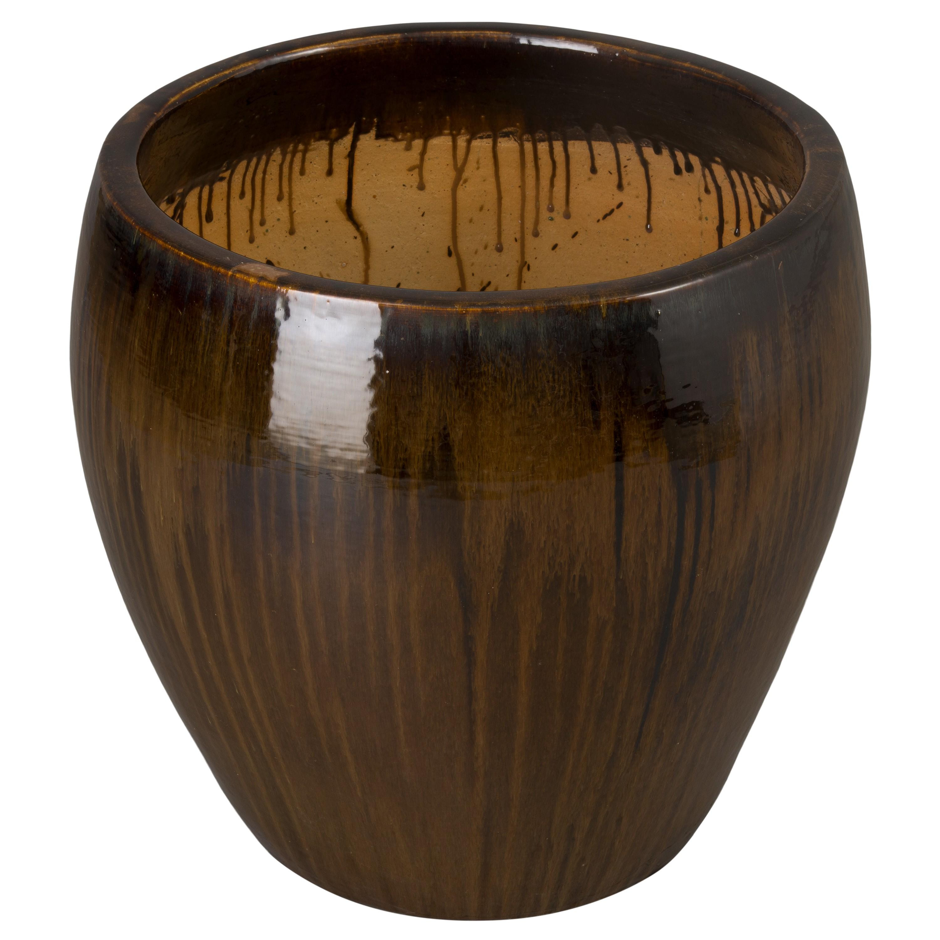 Ossal 23.5 in. Java Ceramic Planter