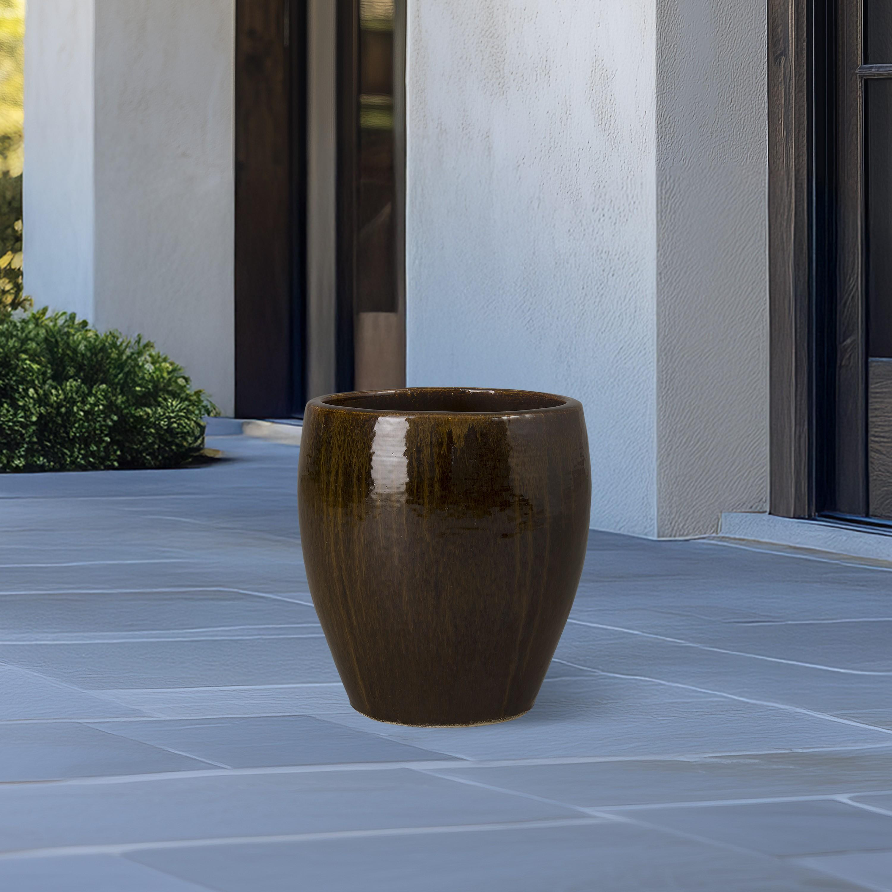 Ossal 16 in. Java Ceramic Planter