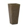Crisco 25.5 in. Tall Square Bubble Yellow Ceramic Planter