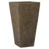 Crisco 31.5 in. Tall Square Bubble Yellow Ceramic Planter