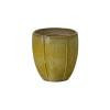 Crest 10 in. Round Yellow Snow Ceramic Planter