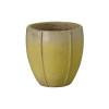 Crest 13 in. Round Yellow Snow Ceramic Planter