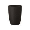 Notch 18 in. Round Matte Black Ceramic Planter