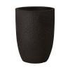 Notch 21.5 in. Round Matte Black Ceramic Planter