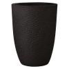 Notch 25.5 in. Round Matte Black Ceramic Planter