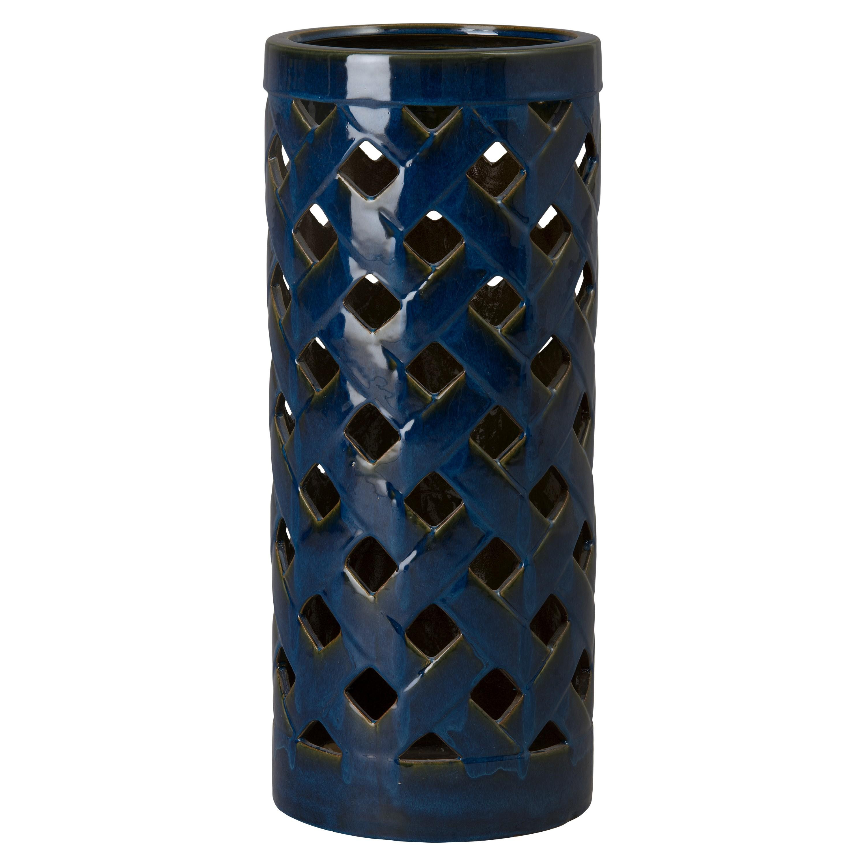 Criss Cross Ceramic Umbrella Stand