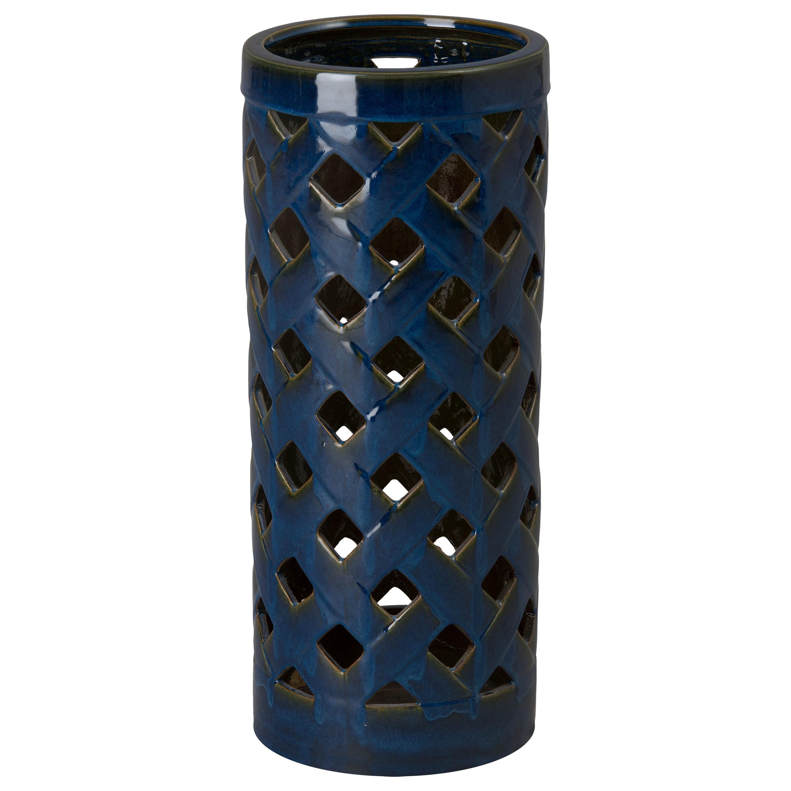 Criss Cross Ceramic Umbrella Stand