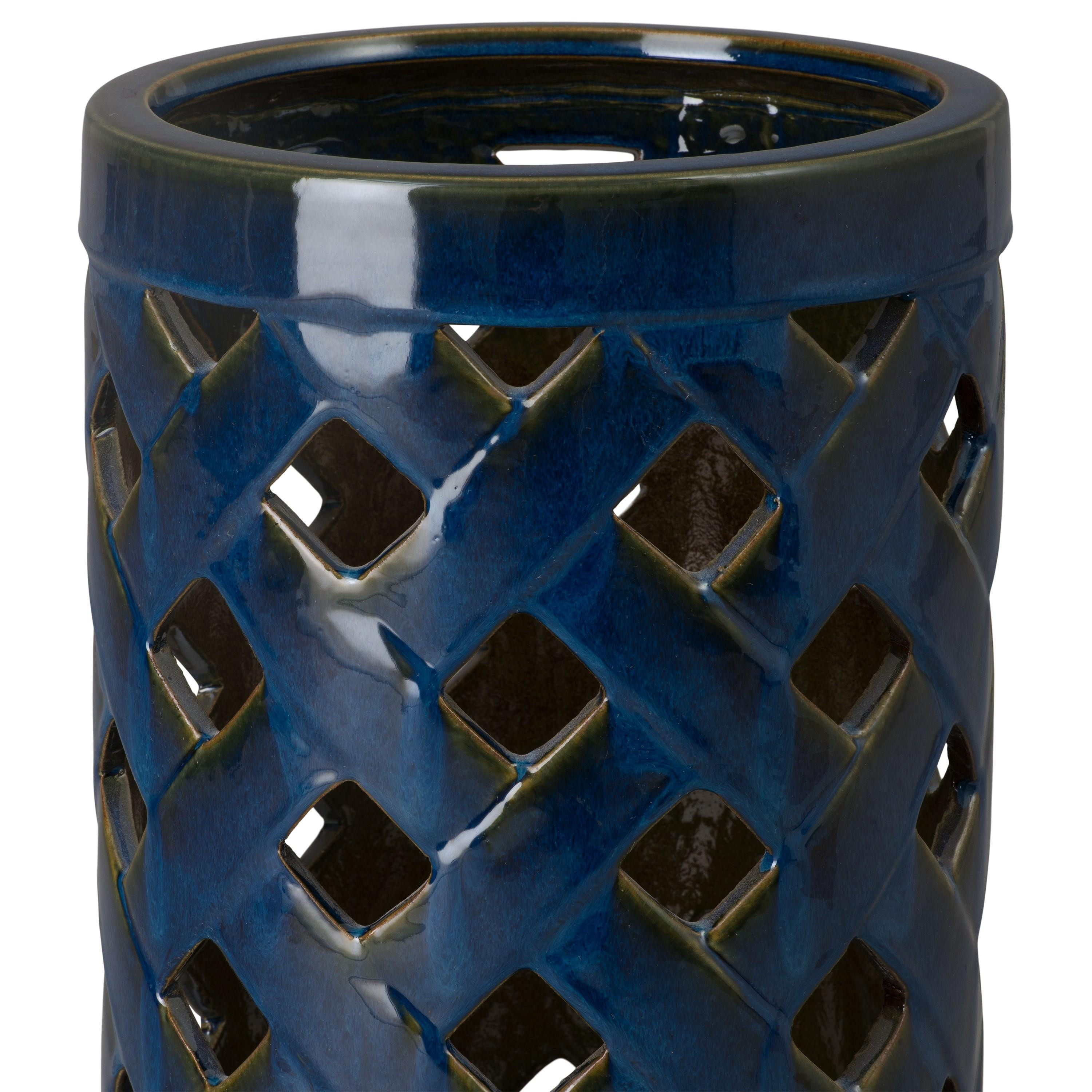Criss Cross Ceramic Umbrella Stand