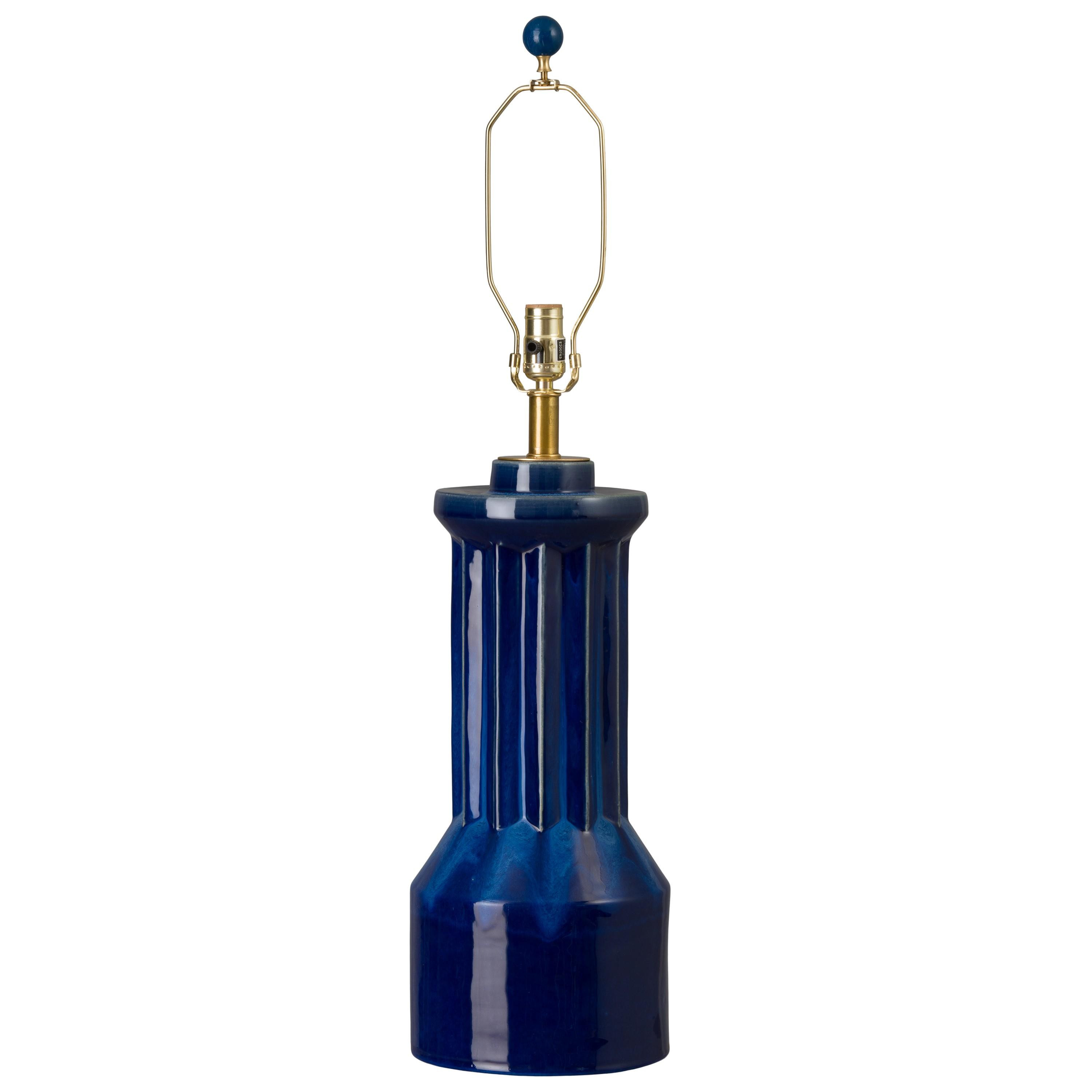 Intrepid 33.5 in. Blue Ceramic Lamp