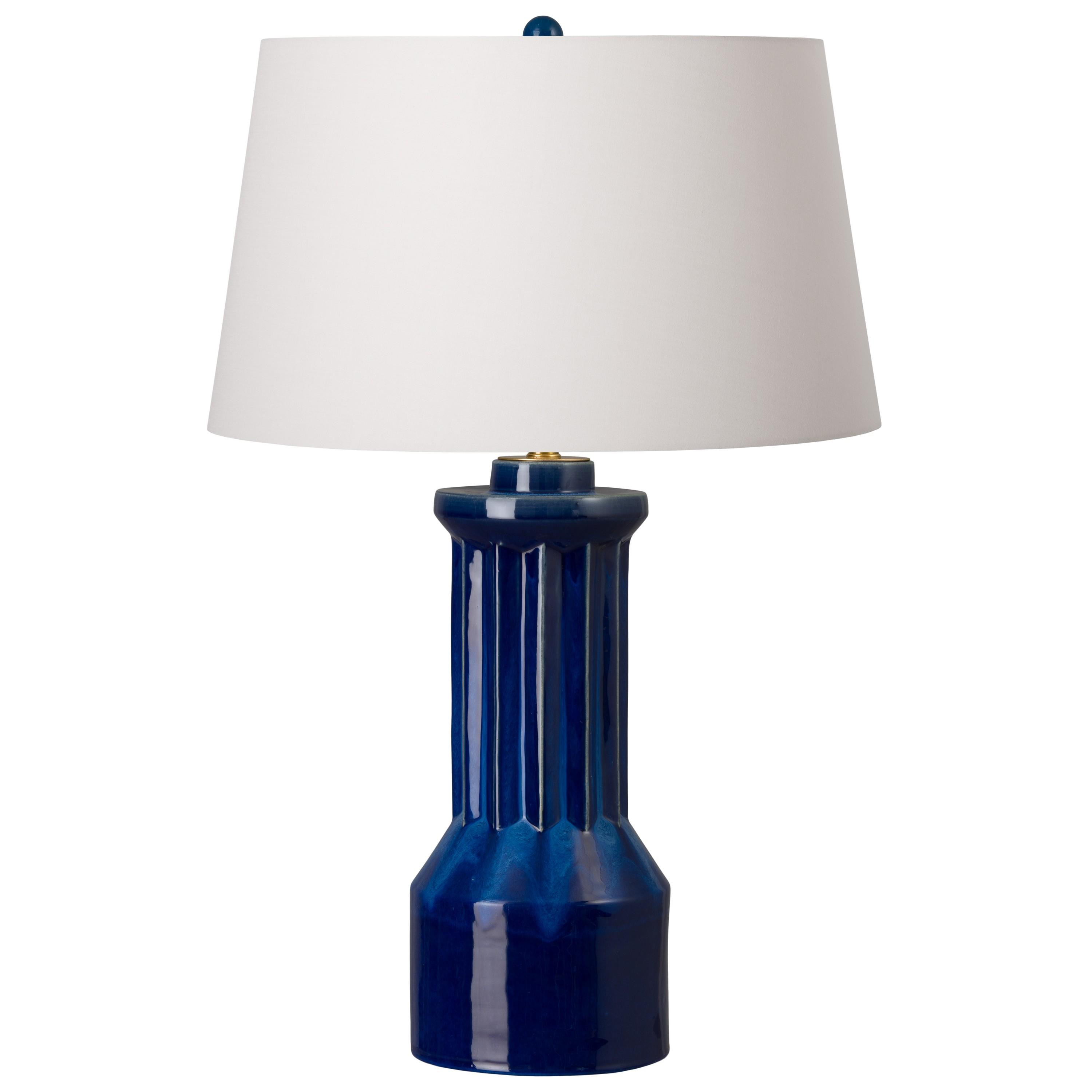 Intrepid 33.5 in. Blue Ceramic Lamp