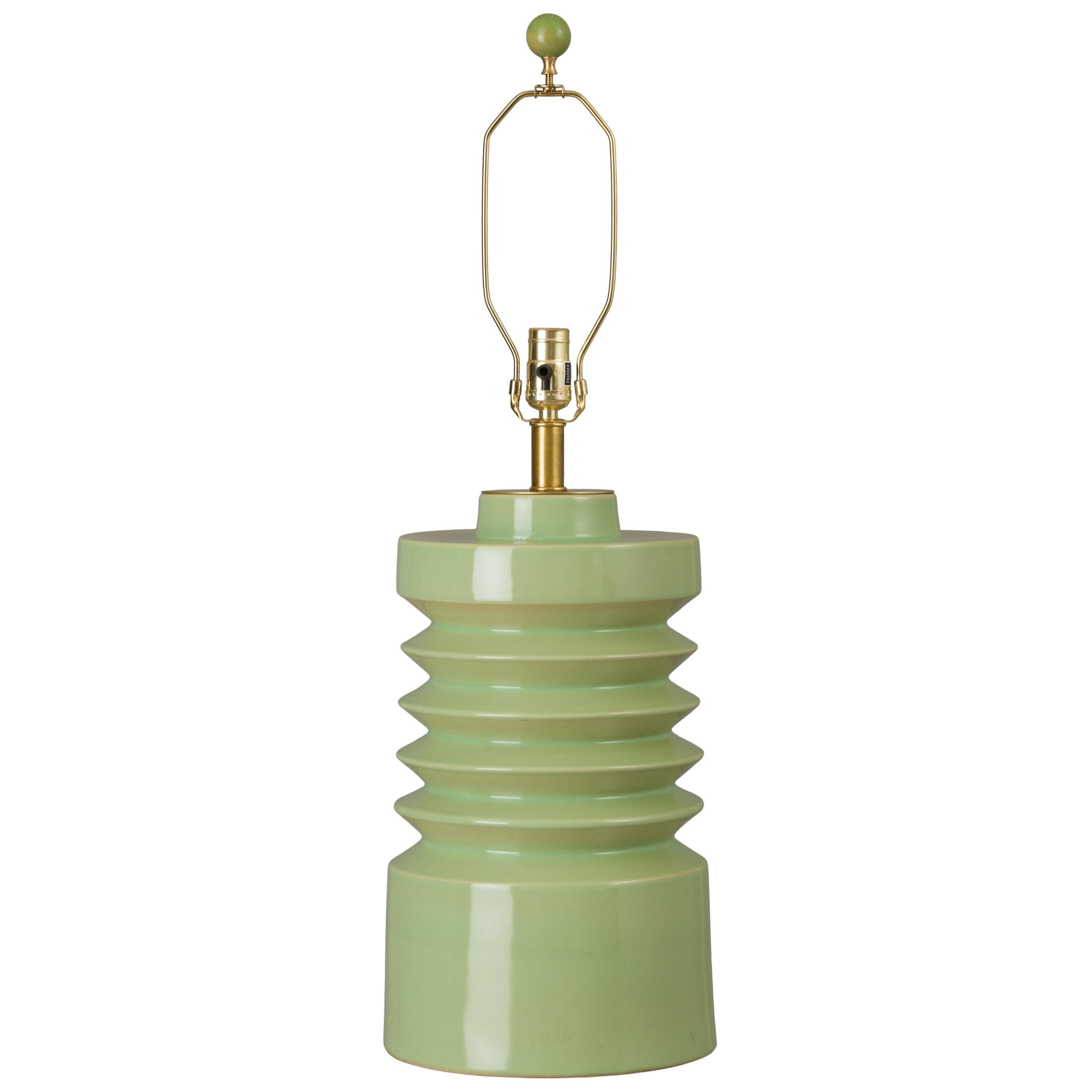 Jag 31 in. Apple Green Ceramic Lamp