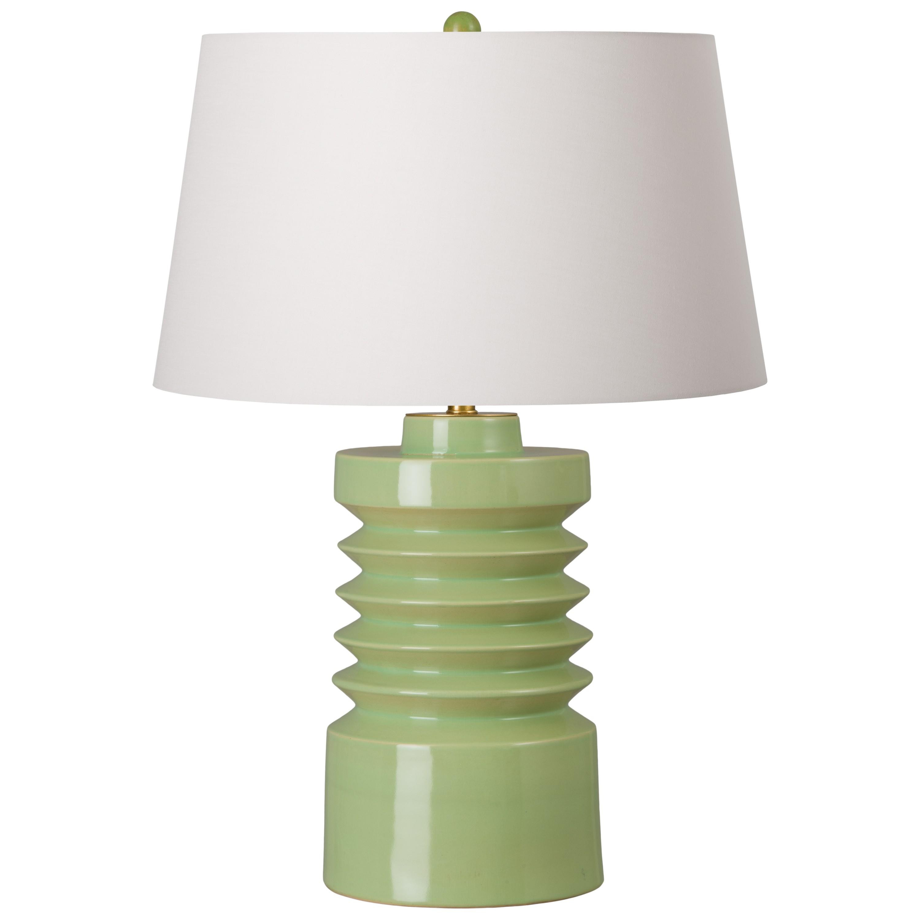 Jag 31 in. Apple Green Ceramic Lamp