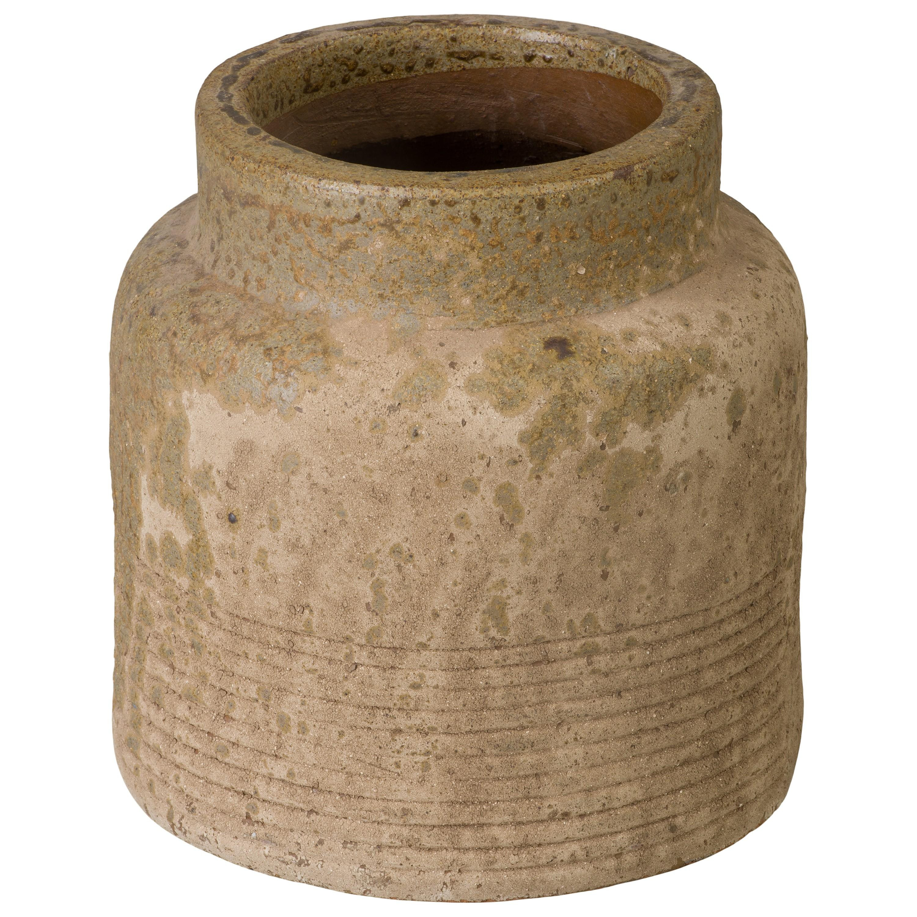 Hastings 11.5 in. Antique Amber Ceramic Planter