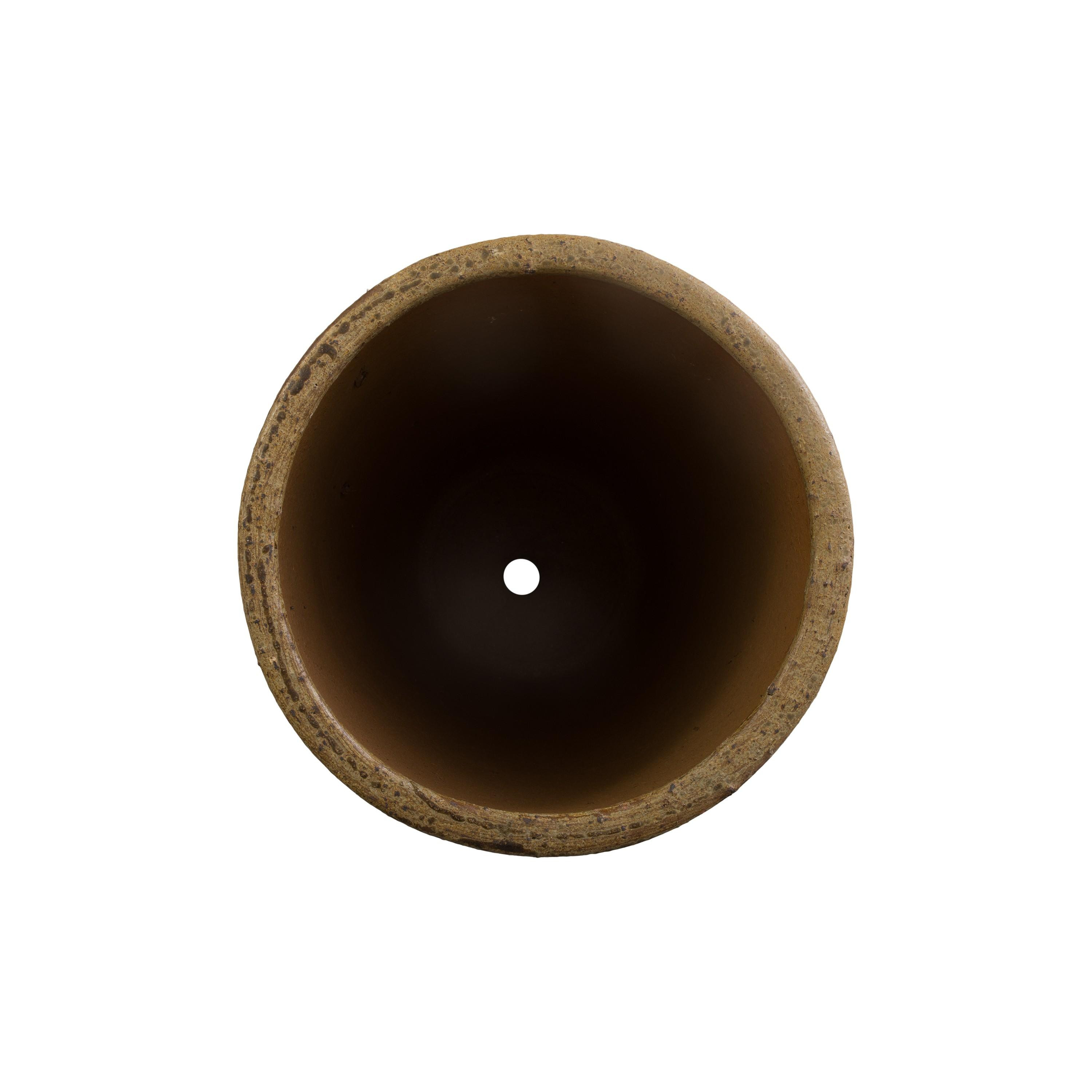 Saul 27.5 in. Antique Amber Ceramic Planter
