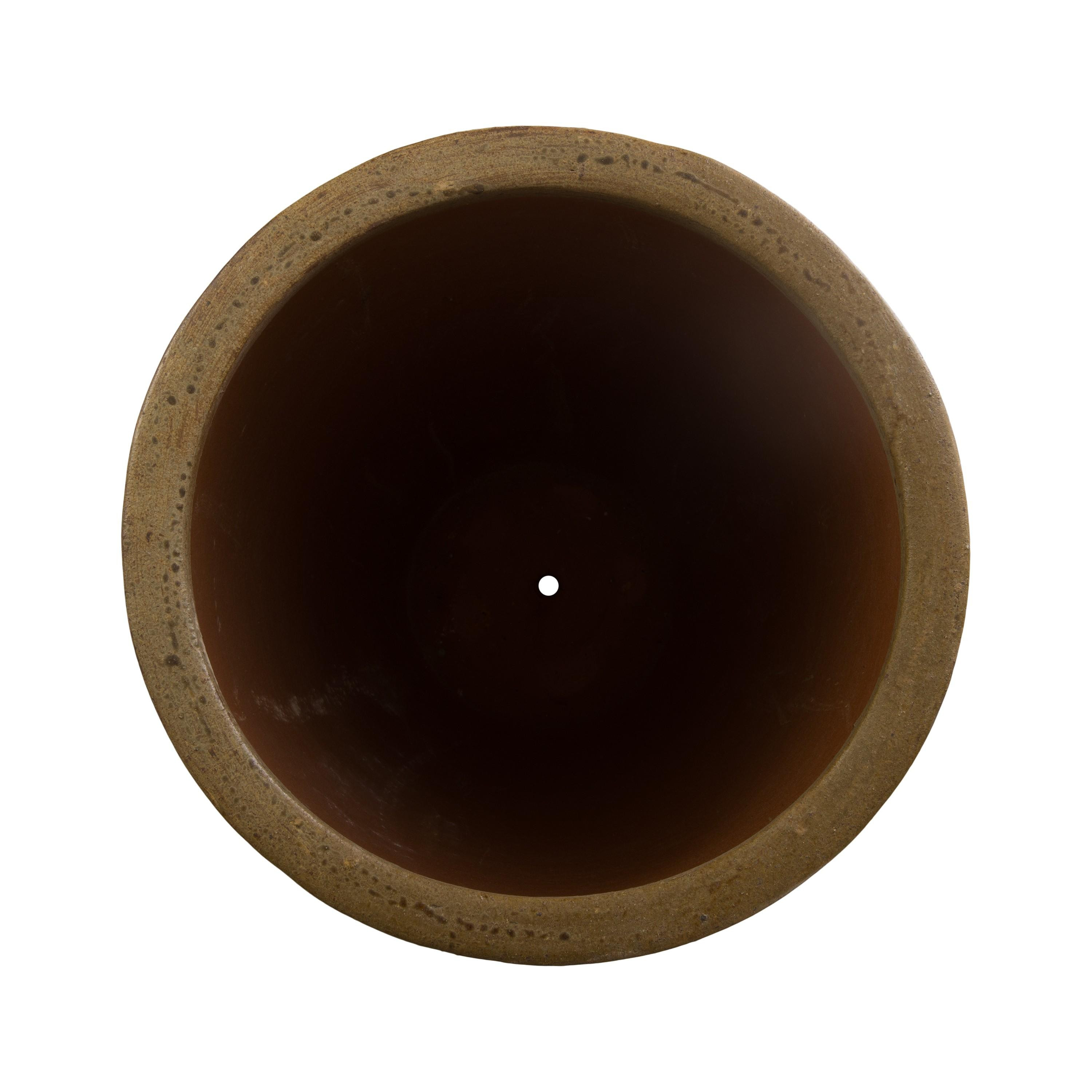 Saul 38 in. Antique Amber Ceramic Planter