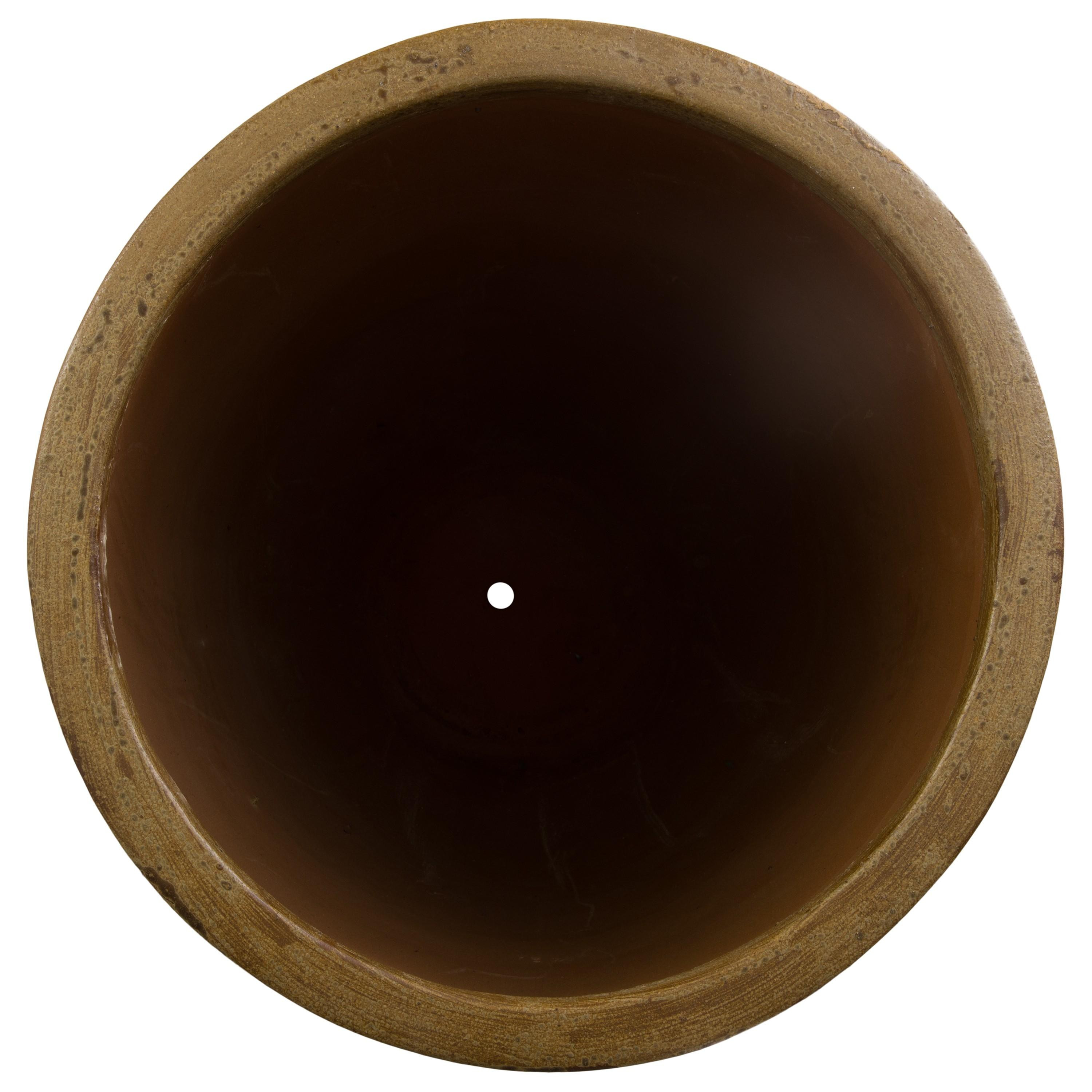 Saul 43 in. Antique Amber Ceramic Planter