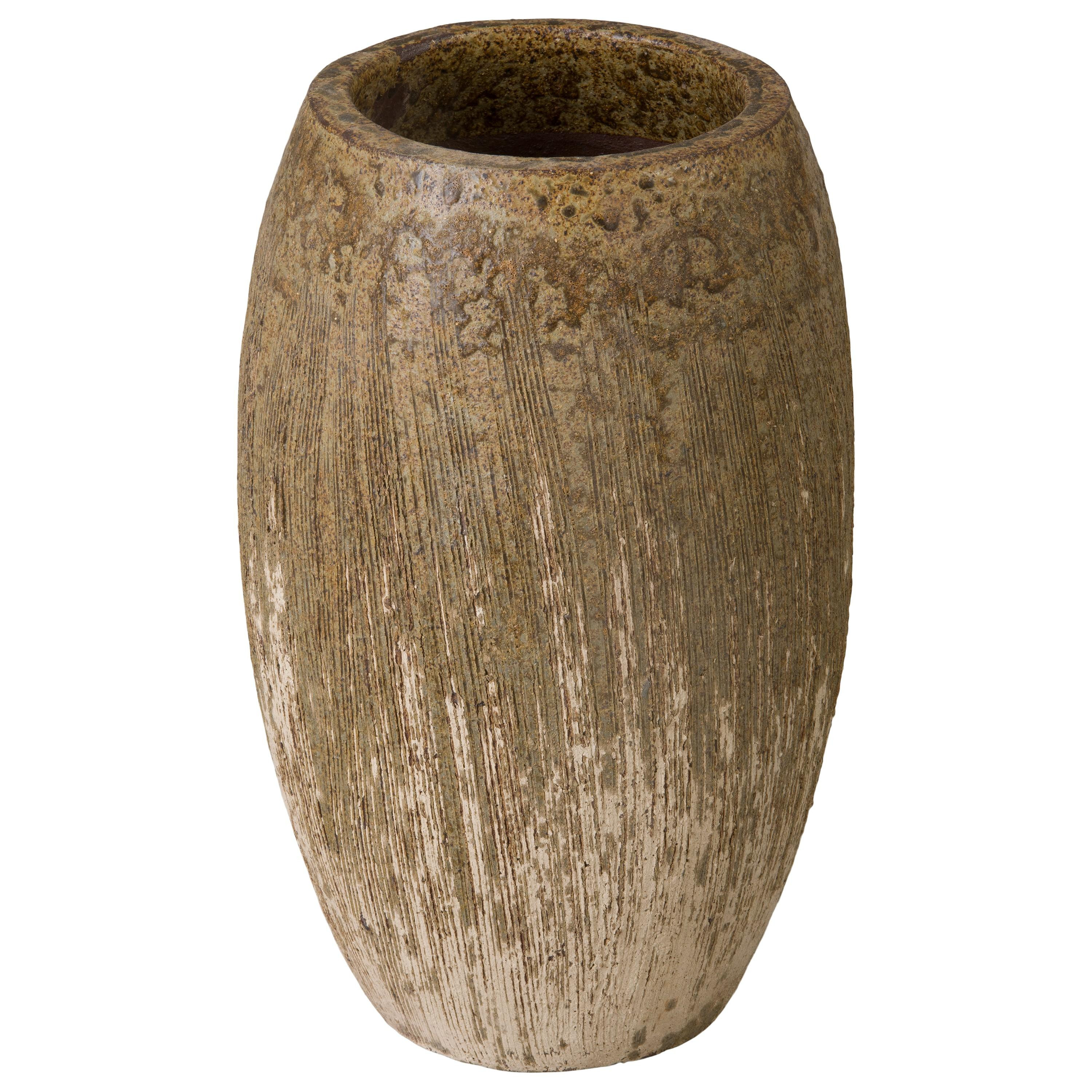 Dover 15 in. Antique Amber Ceramic Planter